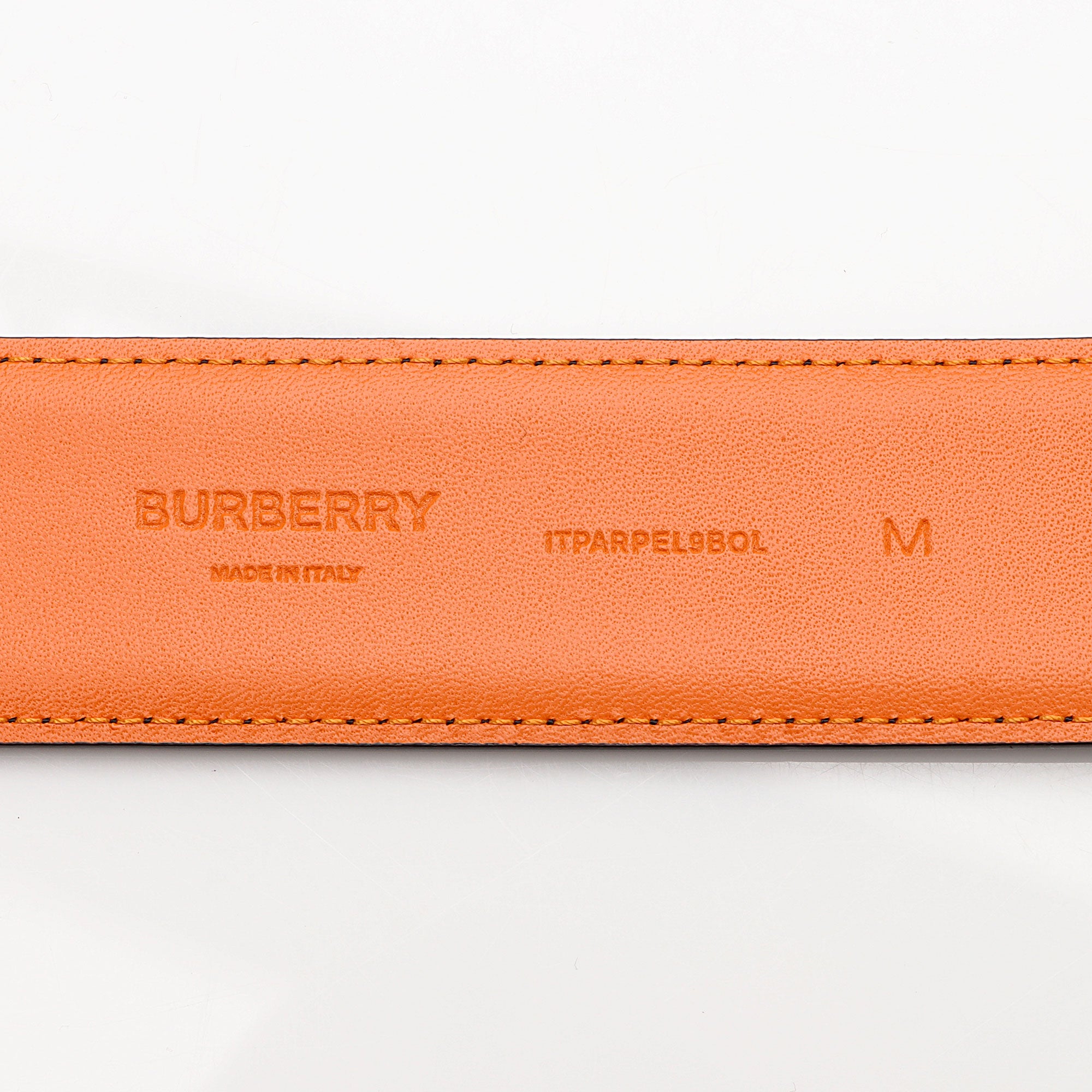 Burberry Leather TB Monogram Belt - Size 34 / 85 (SHF-8D7ALk)