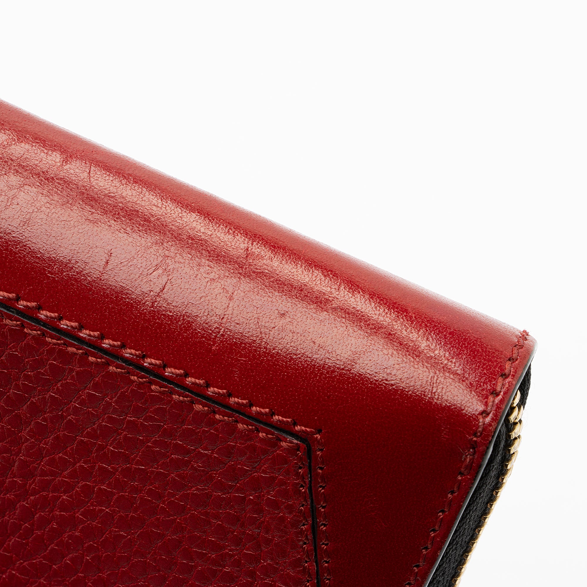 Burberry Leather Ziggy Zip Around Wallet