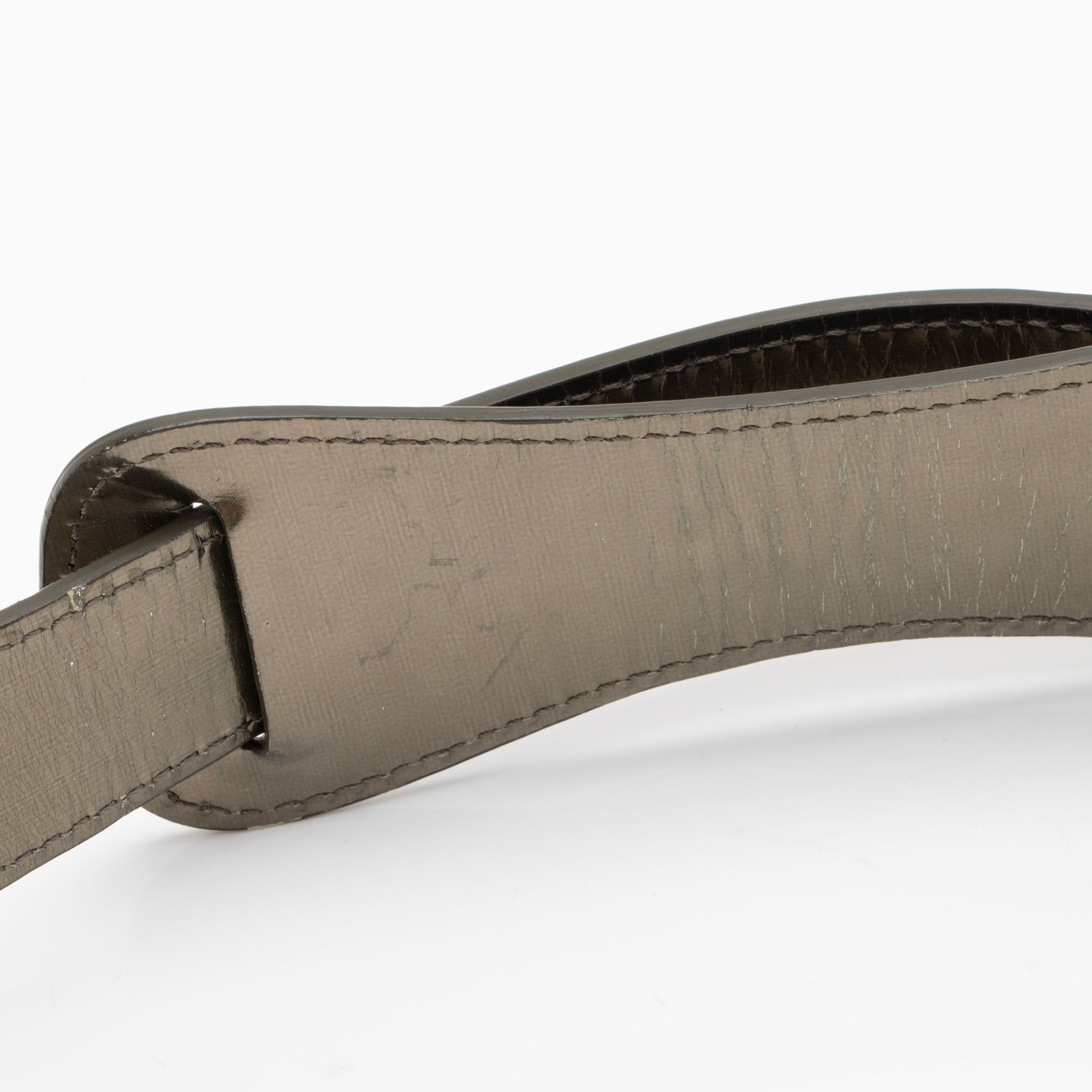 Burberry Metallic Patent Leather Nova Check Buckle Hobo