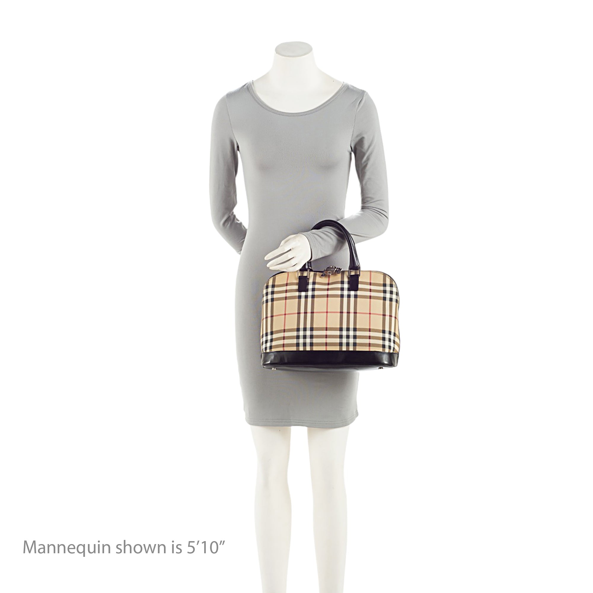 Burberry Nova Check Dome Satchel (SHF-q7Vicg)