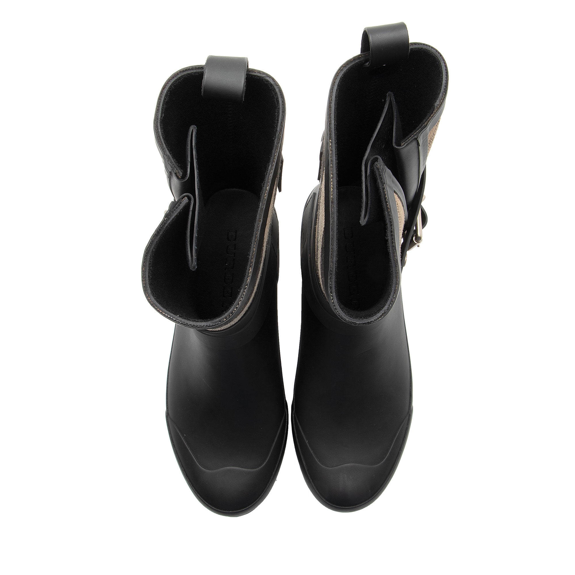 Burberry Nova Check Holloway Rain Boots - Size 7 / 37 (SHF-FZkJn0)