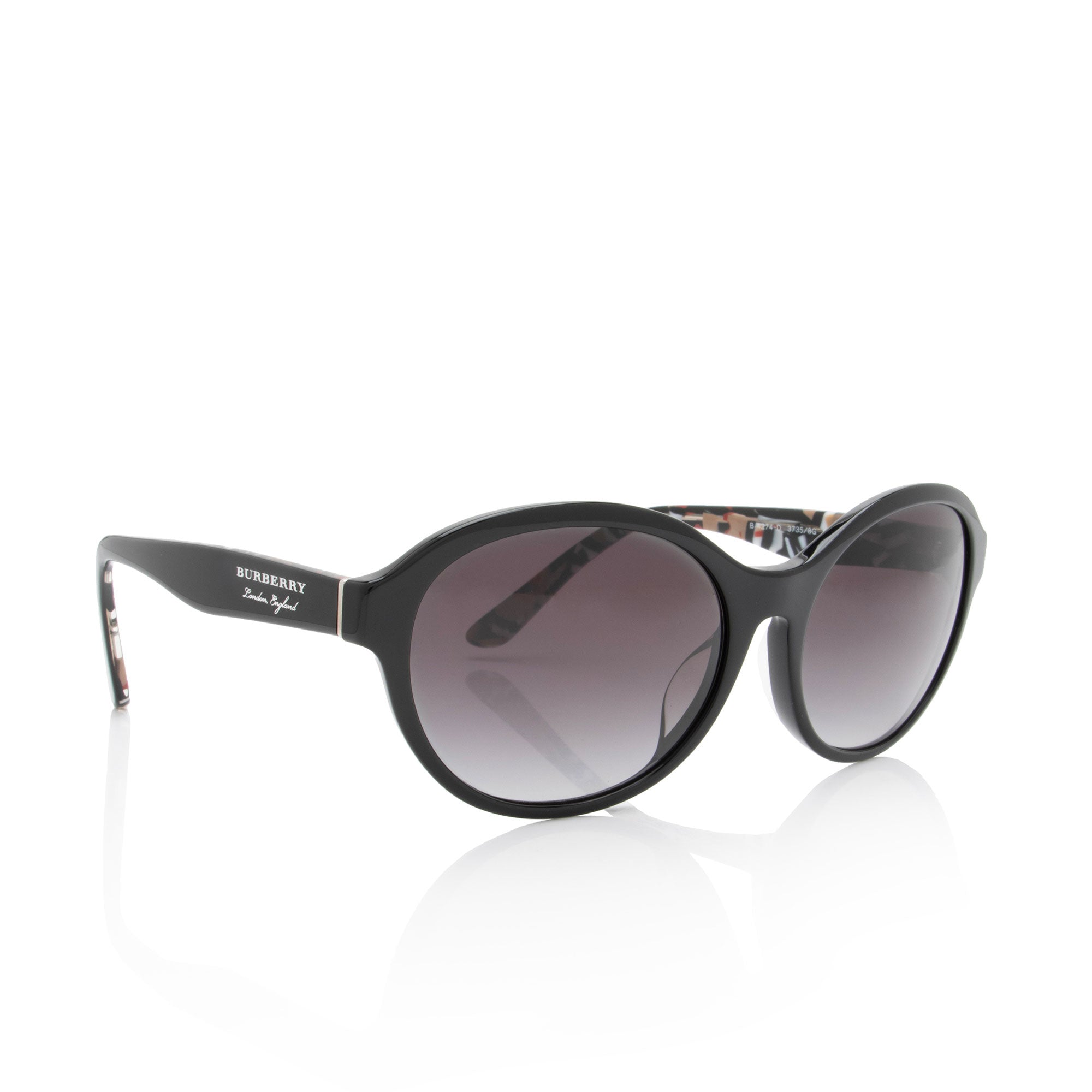 Burberry Nova Check Round Sunglasses