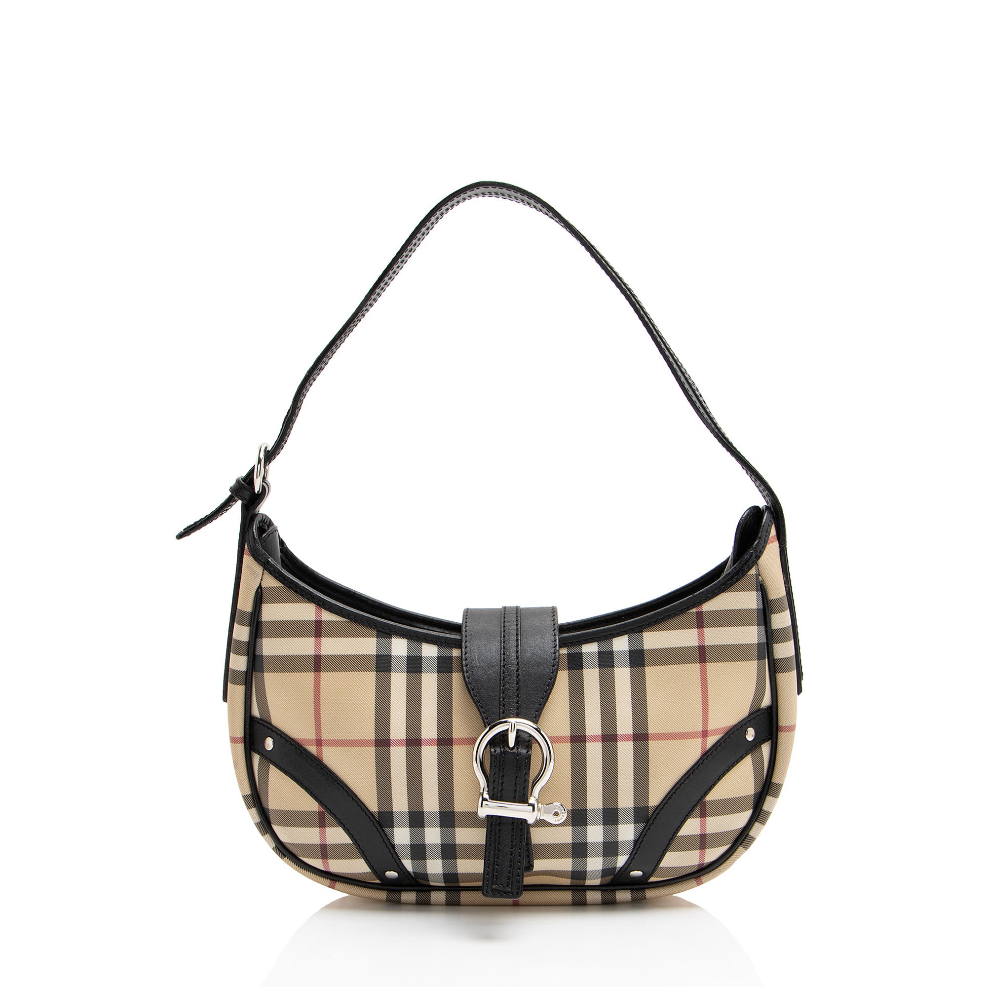 Burberry Nova Check Small Buckle Hobo