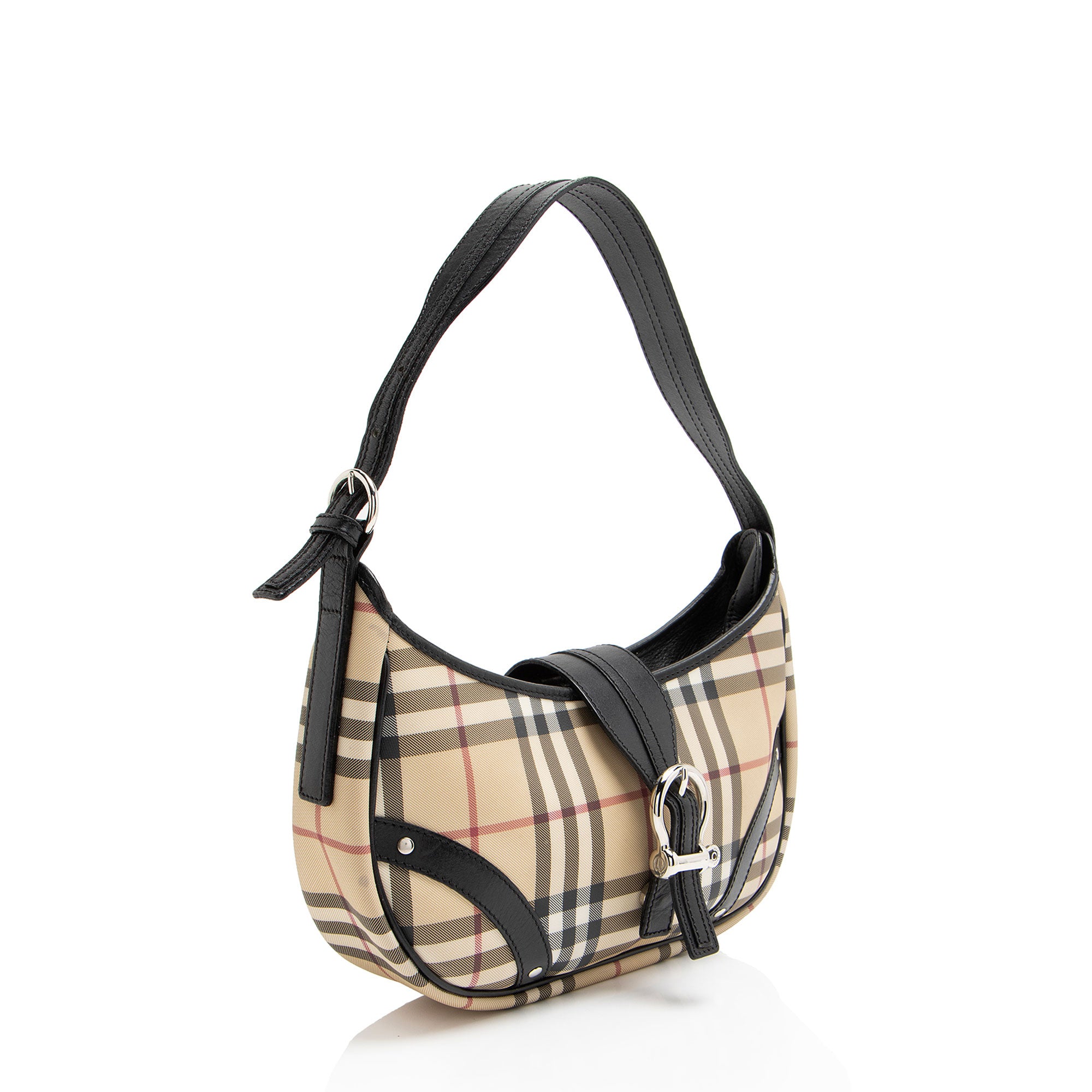 Burberry Nova Check Small Buckle Hobo