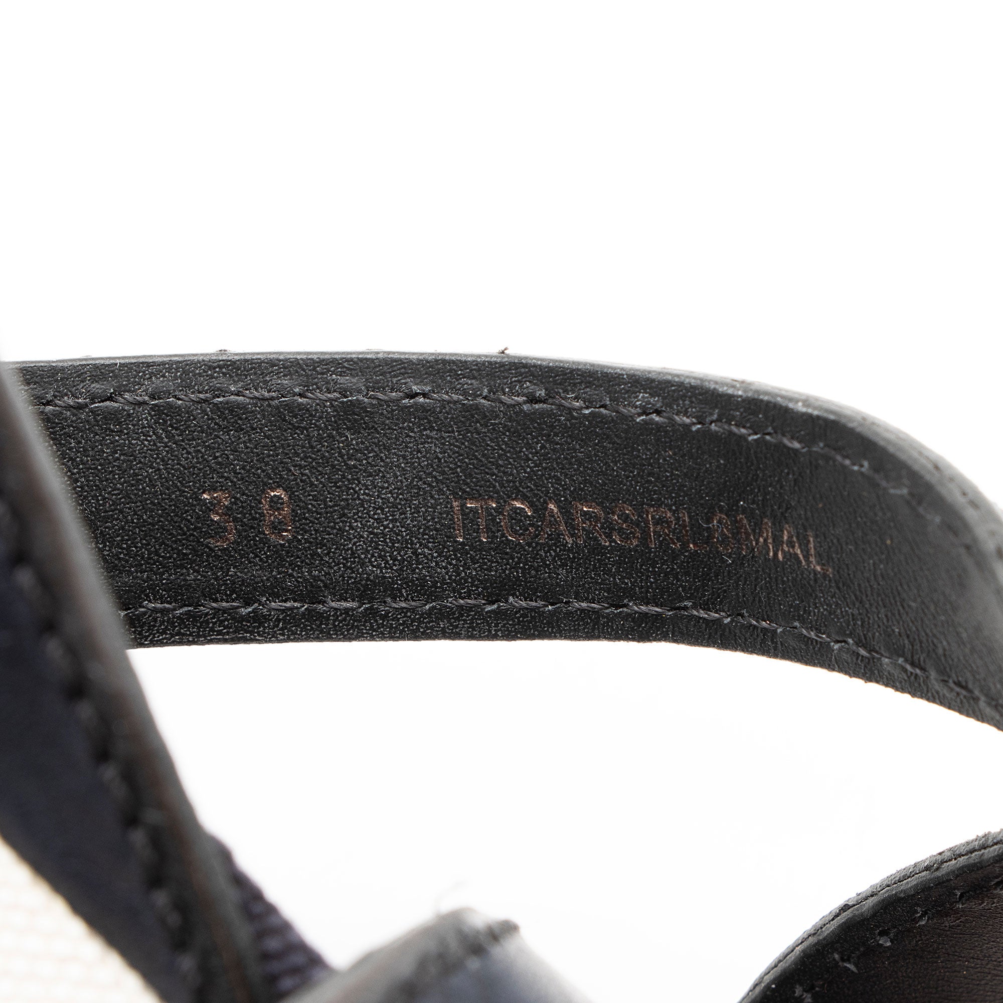 Burberry Nova Check Wedge Sandals - Size 8 / 38