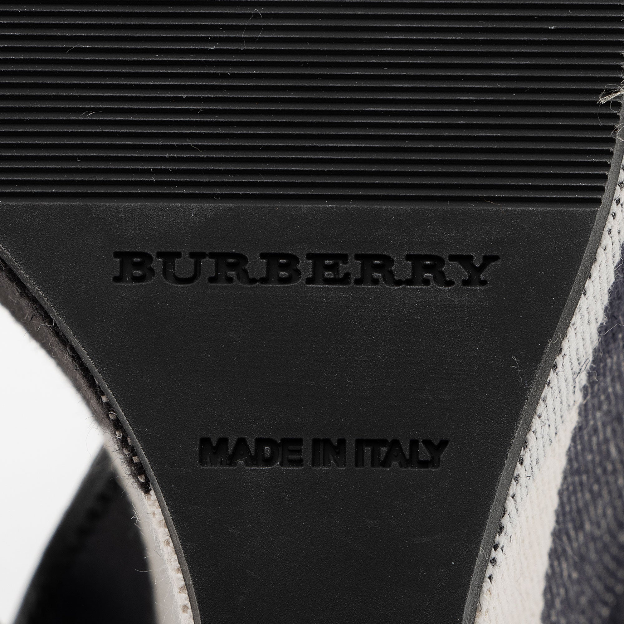 Burberry Nova Check Wedge Sandals - Size 8 / 38