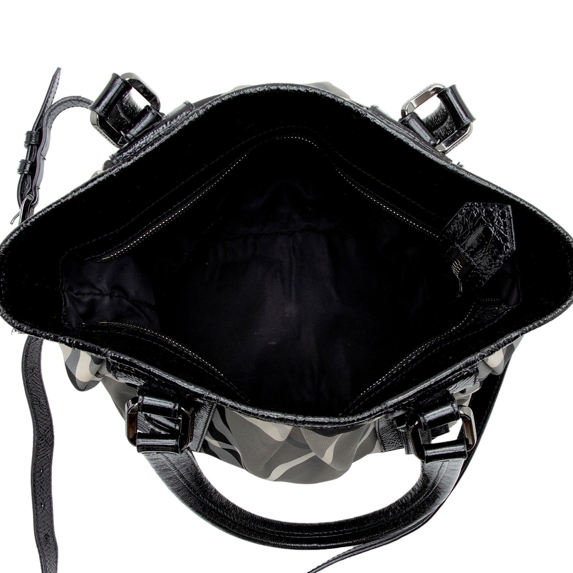 Burberry Nylon Beat Check Lowry Small Tote (SHF-cdEHqY)