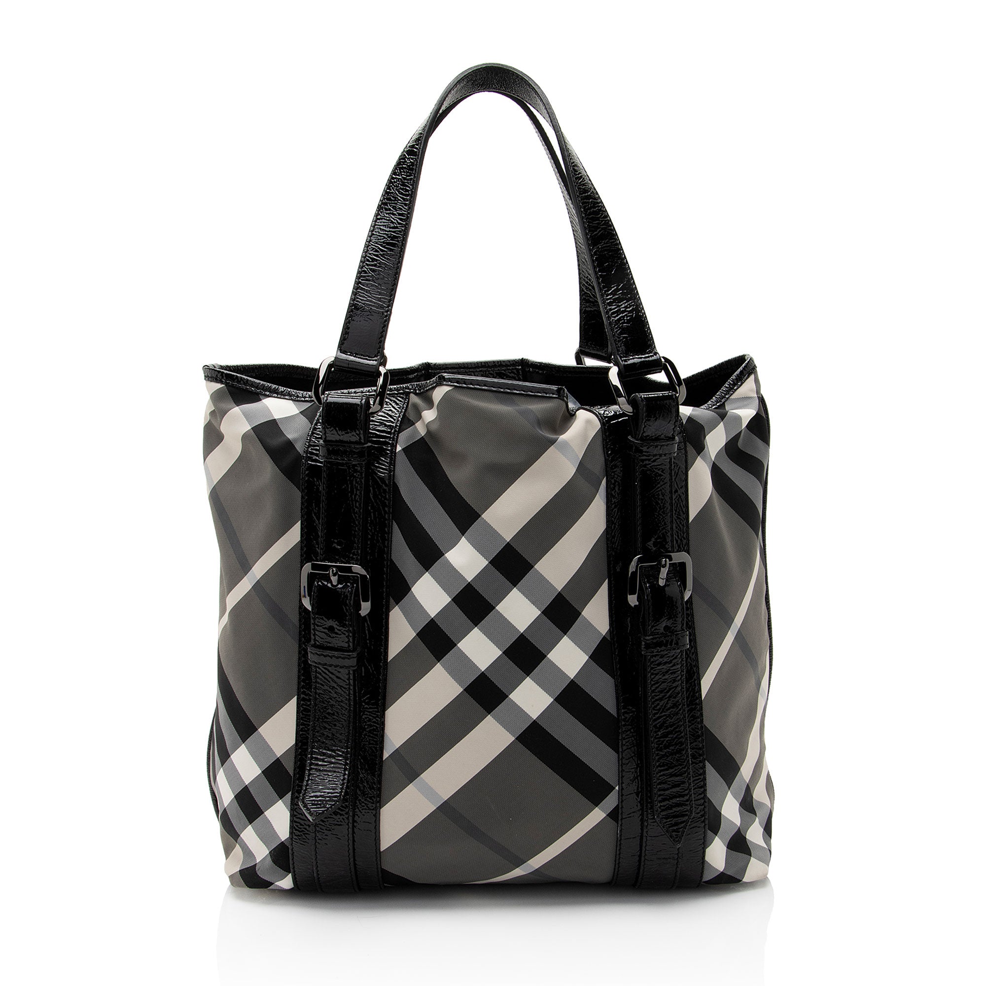 Burberry Nylon Beat Check Victoria Large Tote (SHF-Ll7sNt)