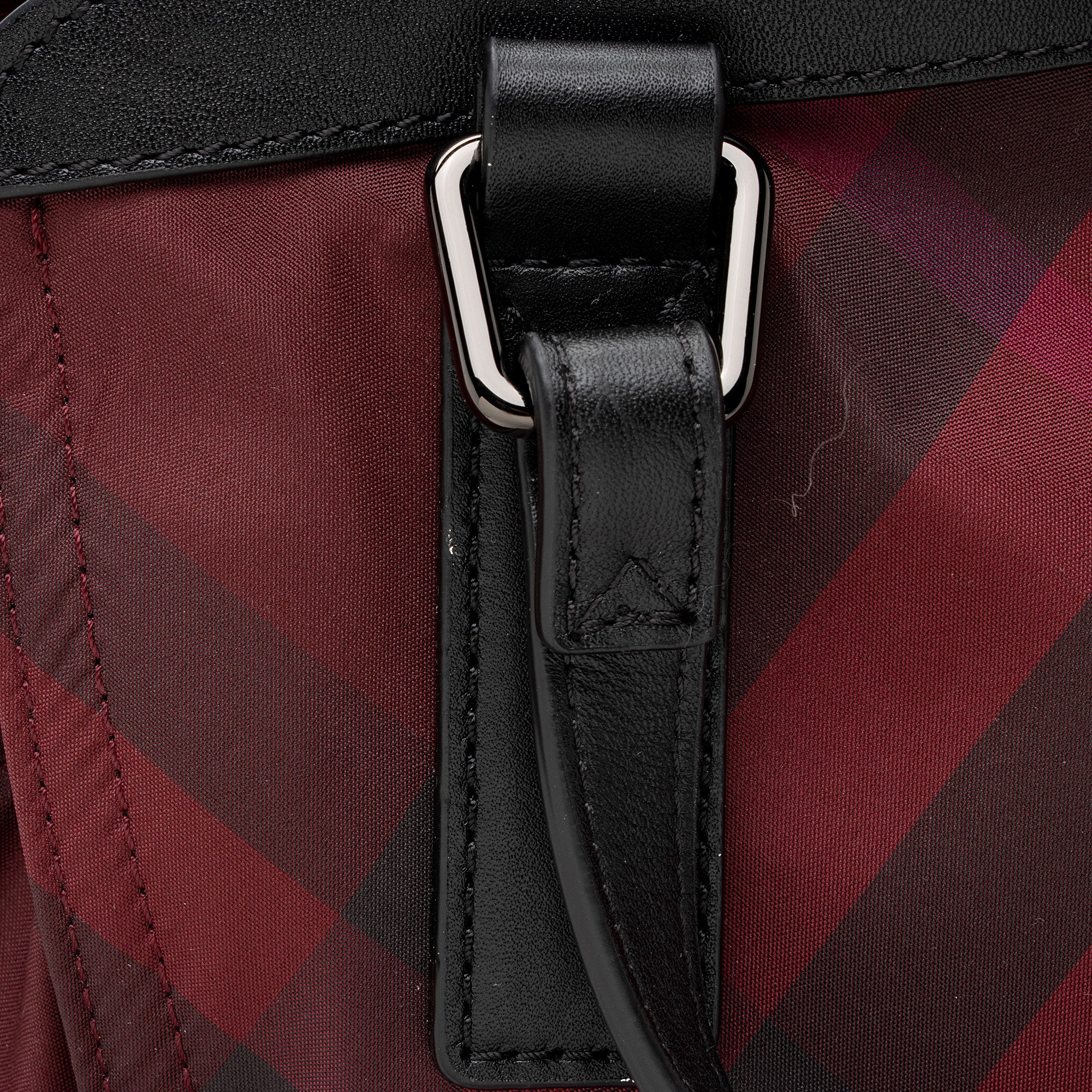 Burberry Nylon Check Buckleigh Packable Small Tote (SHF-mg4mKV)