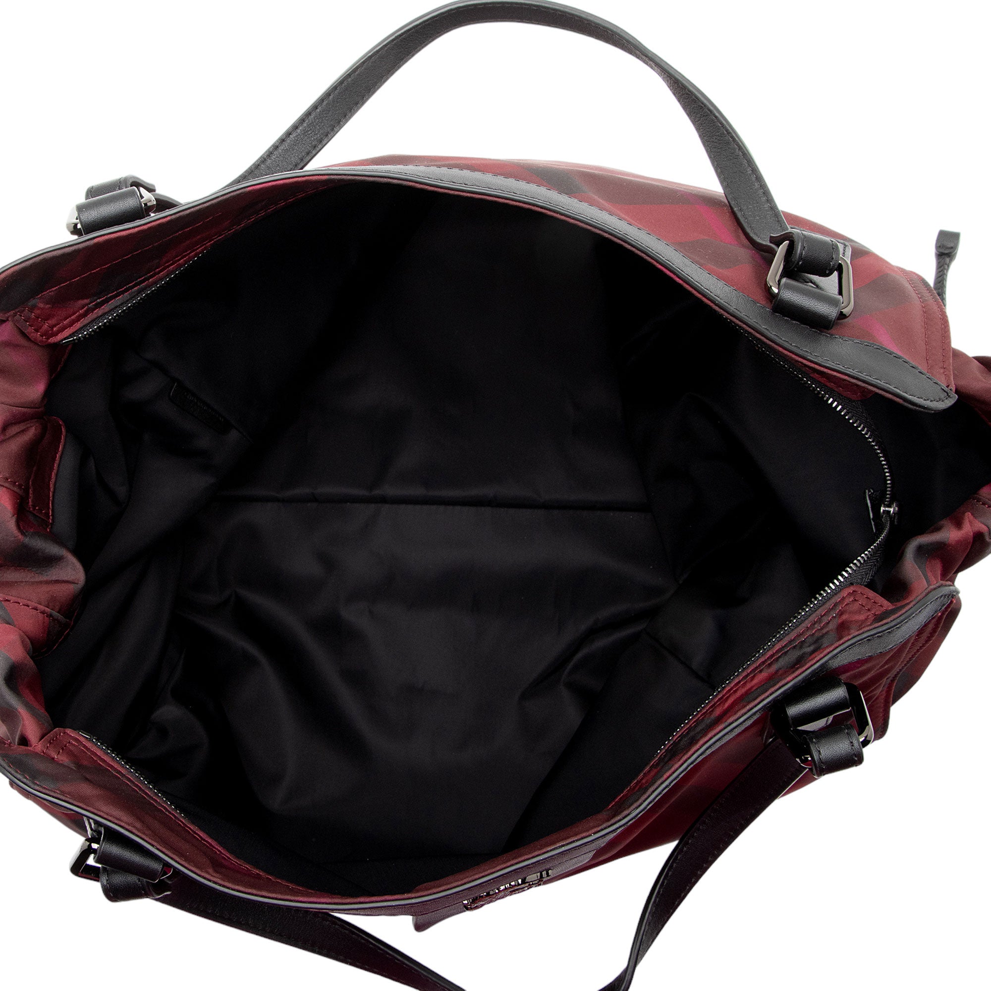 Burberry Nylon Check Buckleigh Packable Small Tote (SHF-mg4mKV)