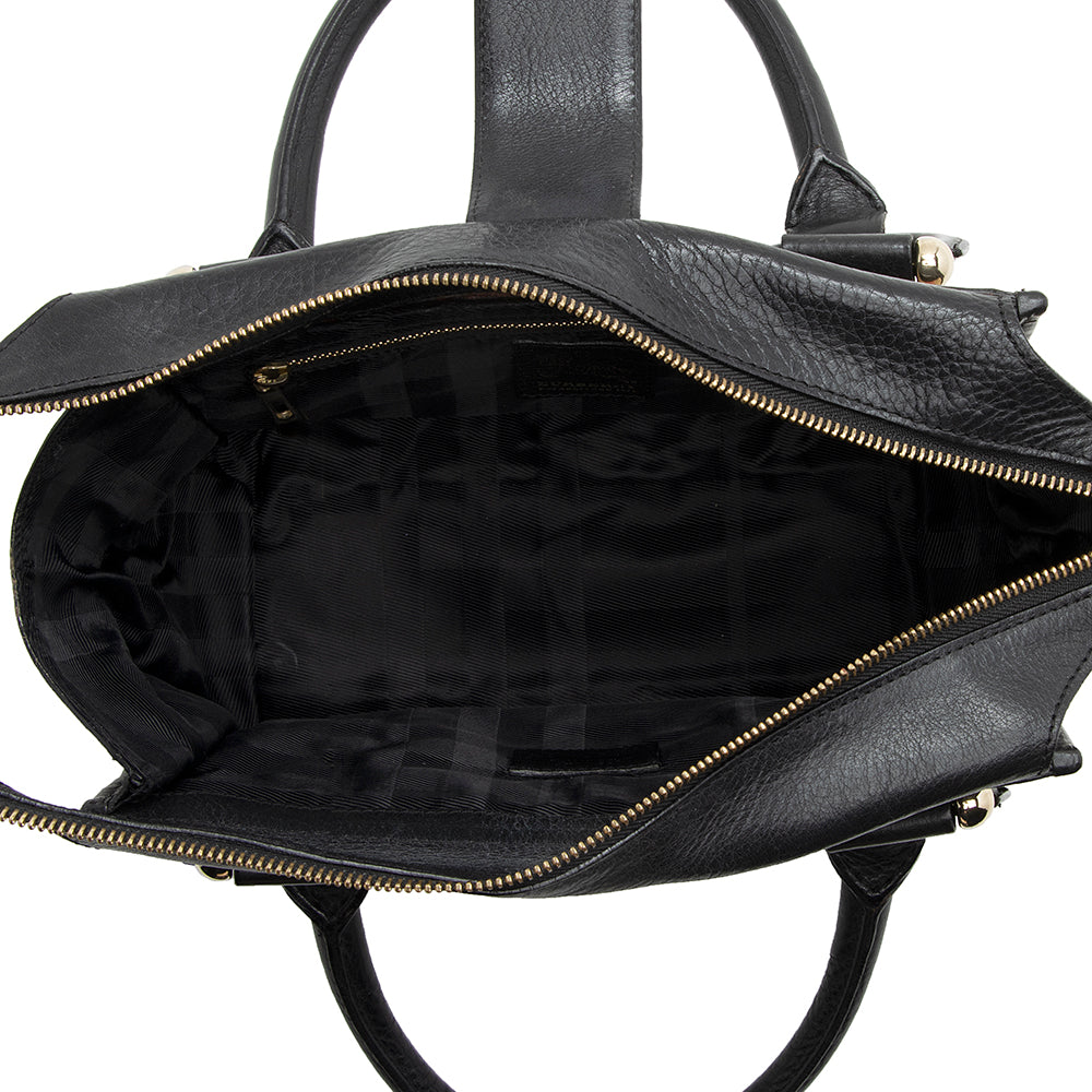 Burberry Quilted House Check Mini Manor Satchel (SHF-21845)