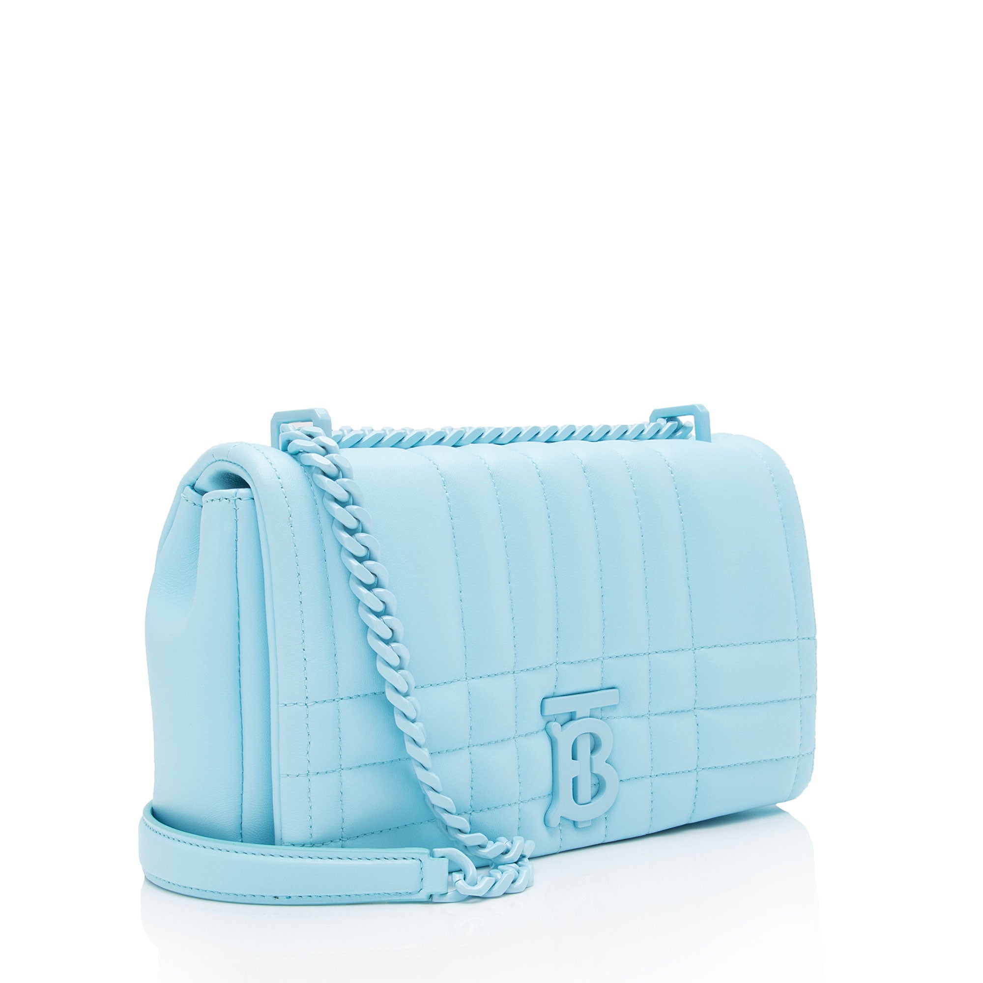 Burberry Quilted Lambskin TB Lola Chain Small Crossbody (SHF-3UeWo9)