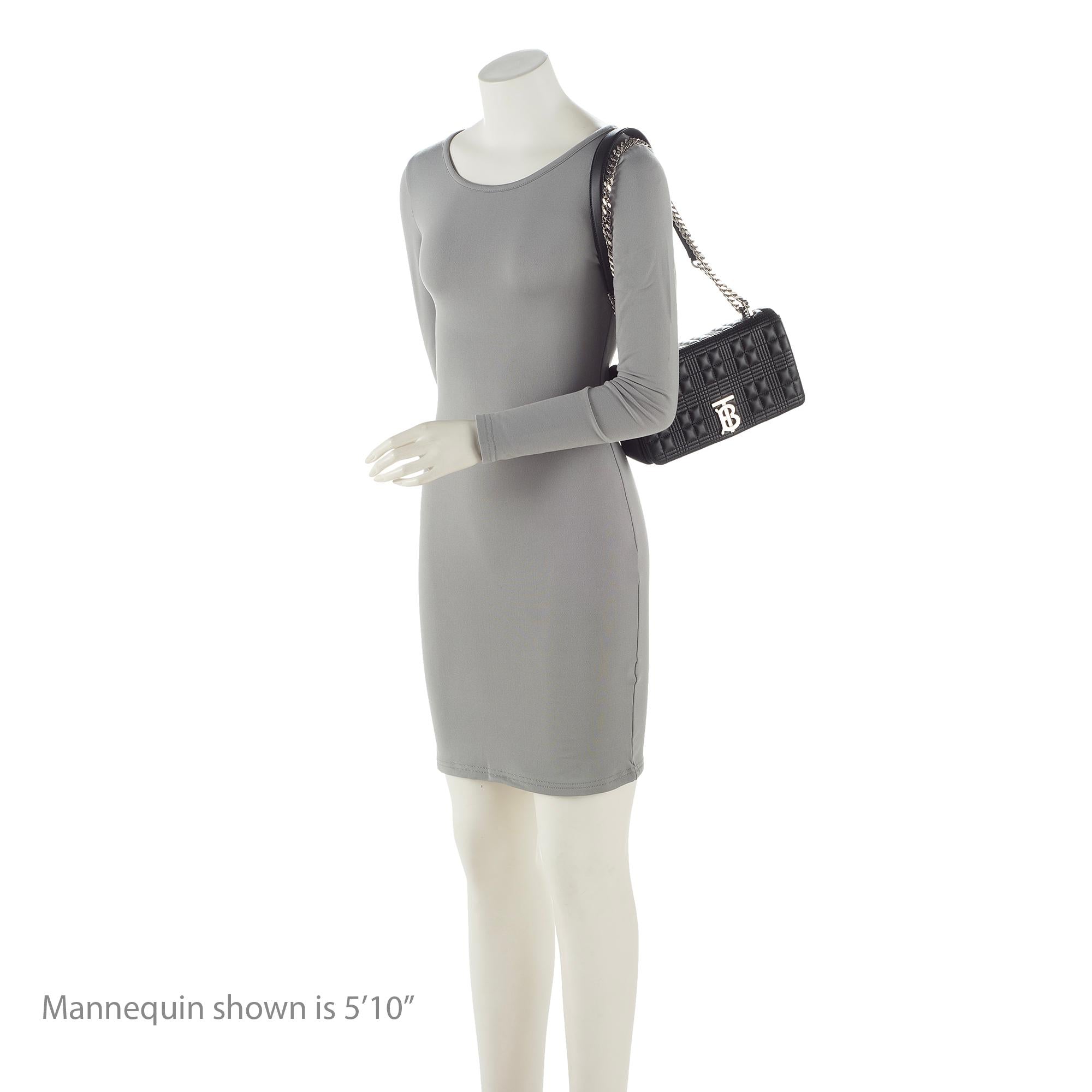 Burberry Quilted Lambskin TB Lola Chain Small Crossbody (SHF-MTysID)