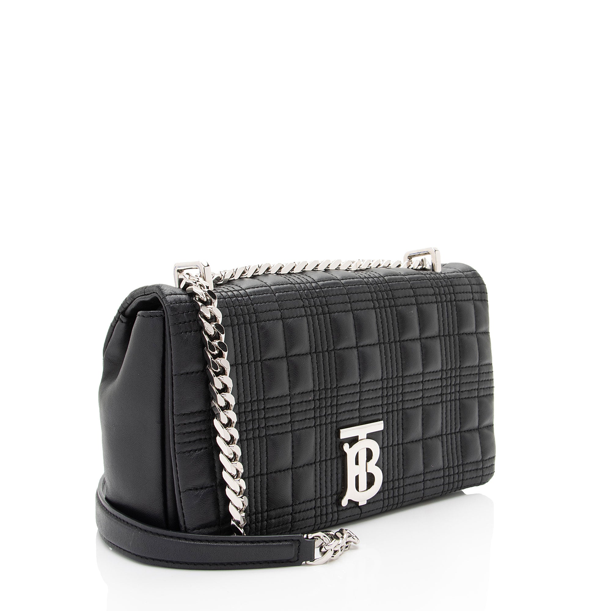 Burberry Quilted Lambskin TB Lola Chain Small Crossbody (SHF-MTysID)