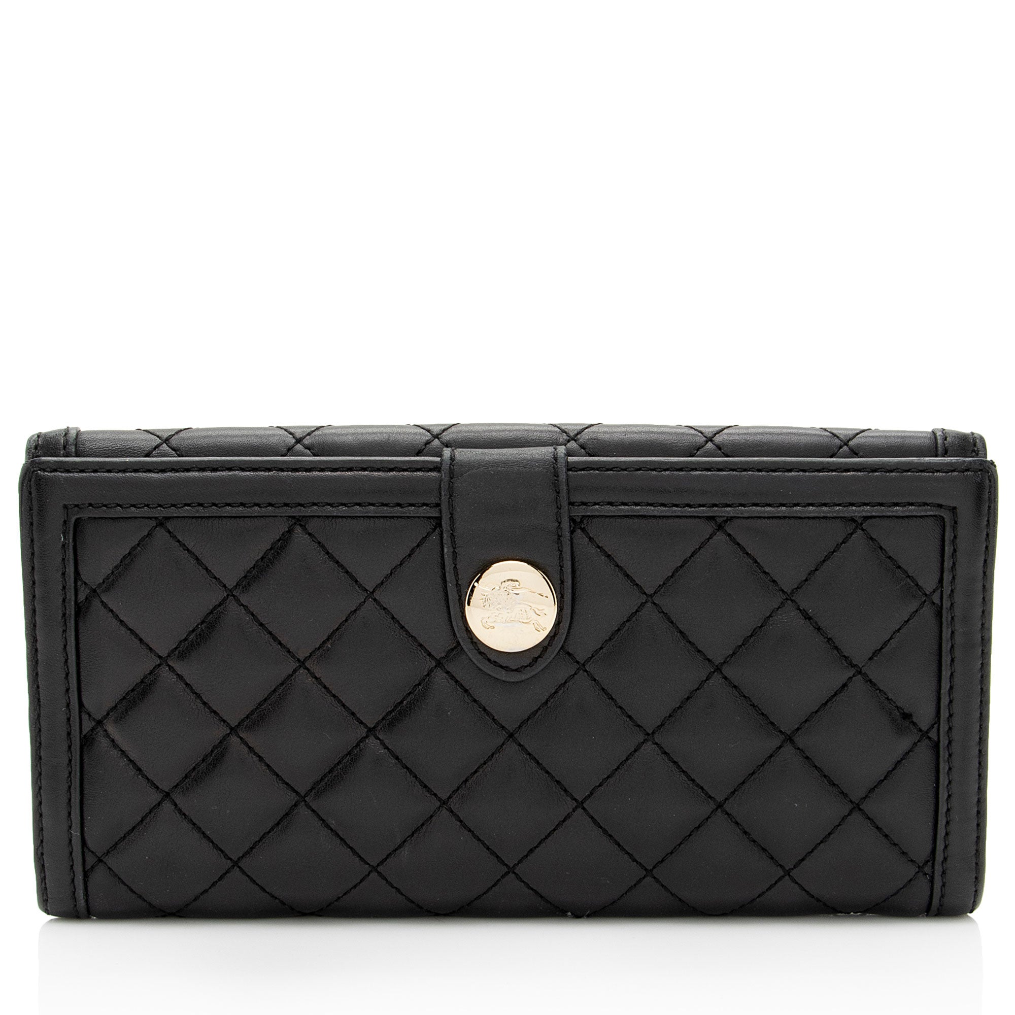 Burberry Quilted Leather Lock Wallet