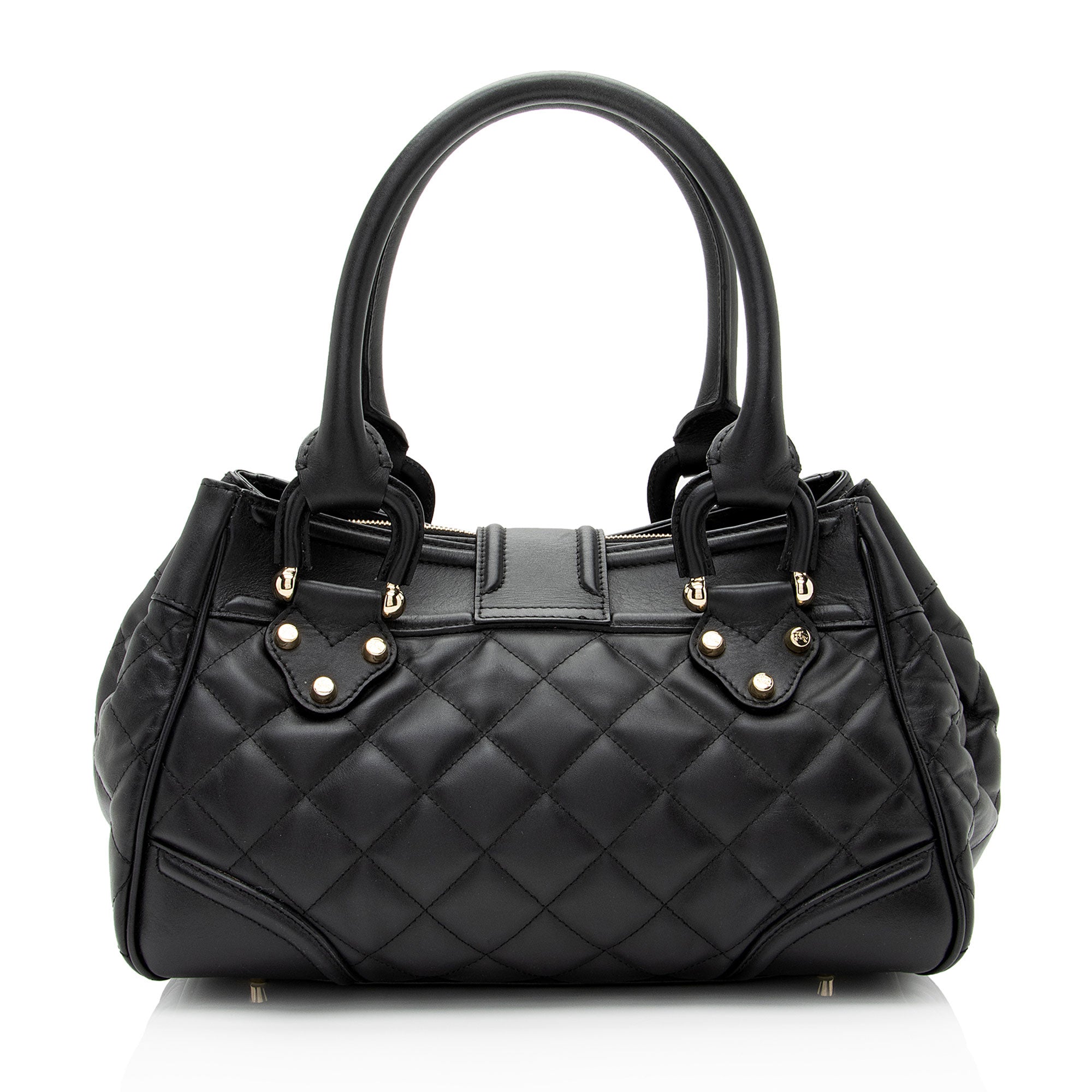Burberry Quilted Leather Manor Satchel (SHF-XS6CjR)