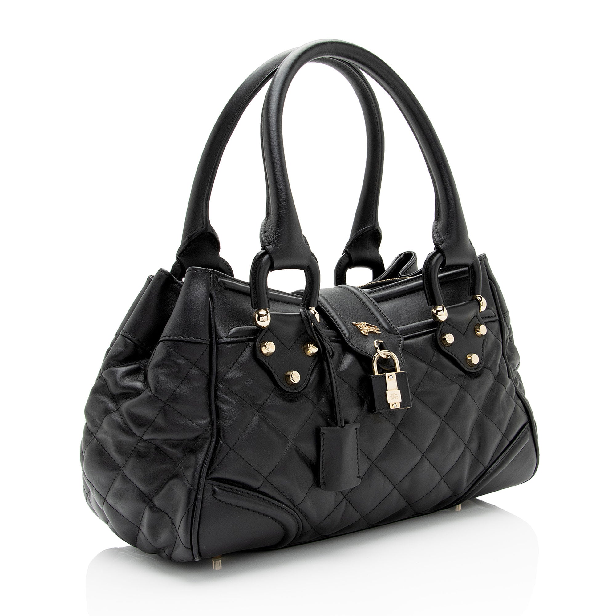 Burberry Quilted Leather Manor Satchel (SHF-XS6CjR)