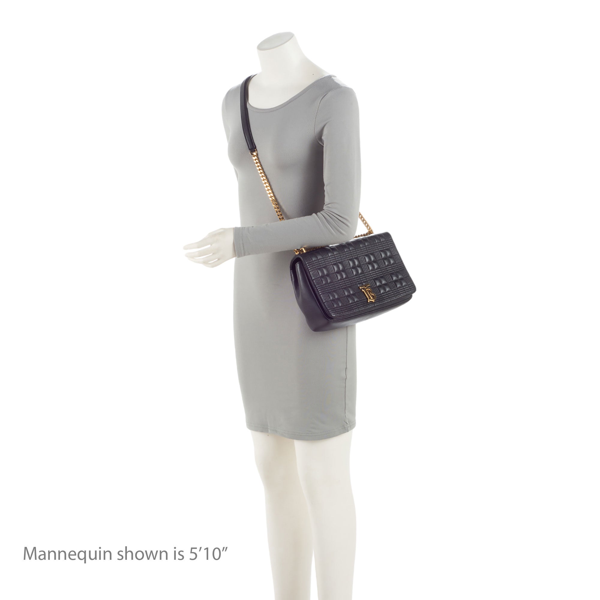 Burberry Quilted Leather TB Lola Chain Medium Shoulder Bag (SHF-JM6QGj)