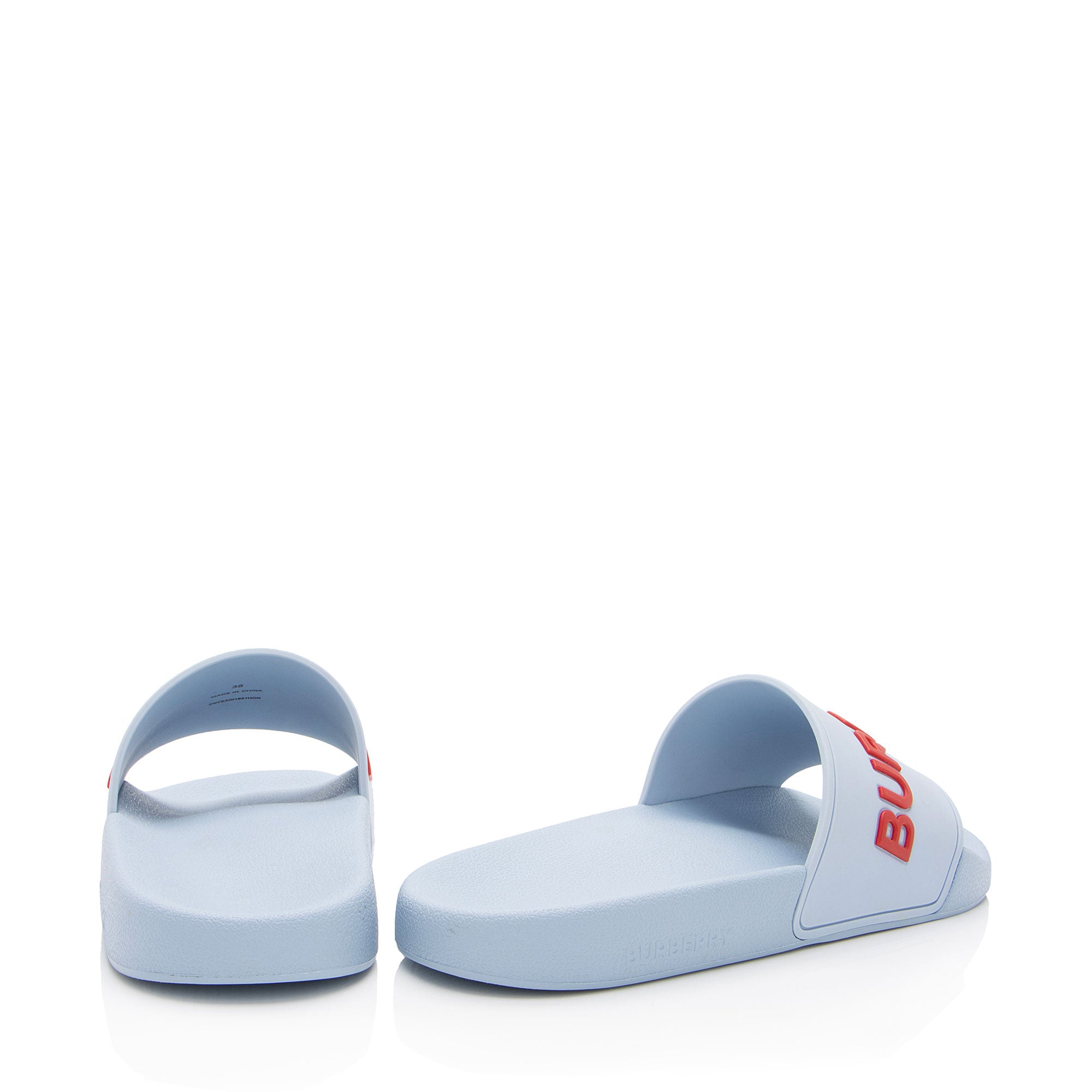 Burberry Rubber Furley Slides - Size 8 / 38