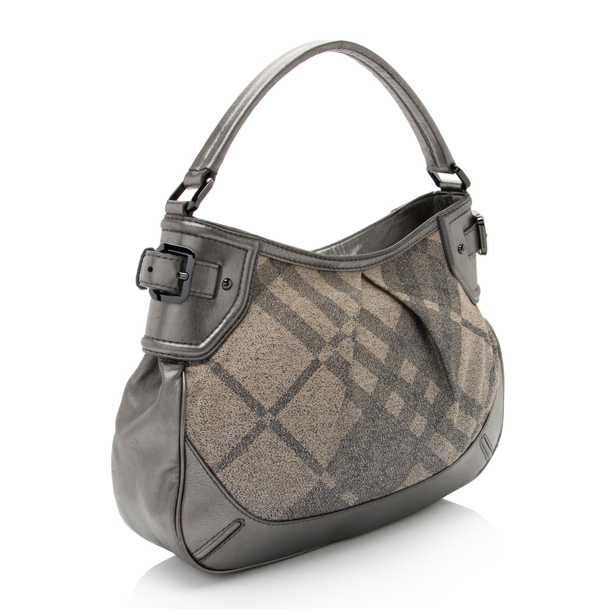 Burberry Shimmer Check Fairby Hobo
