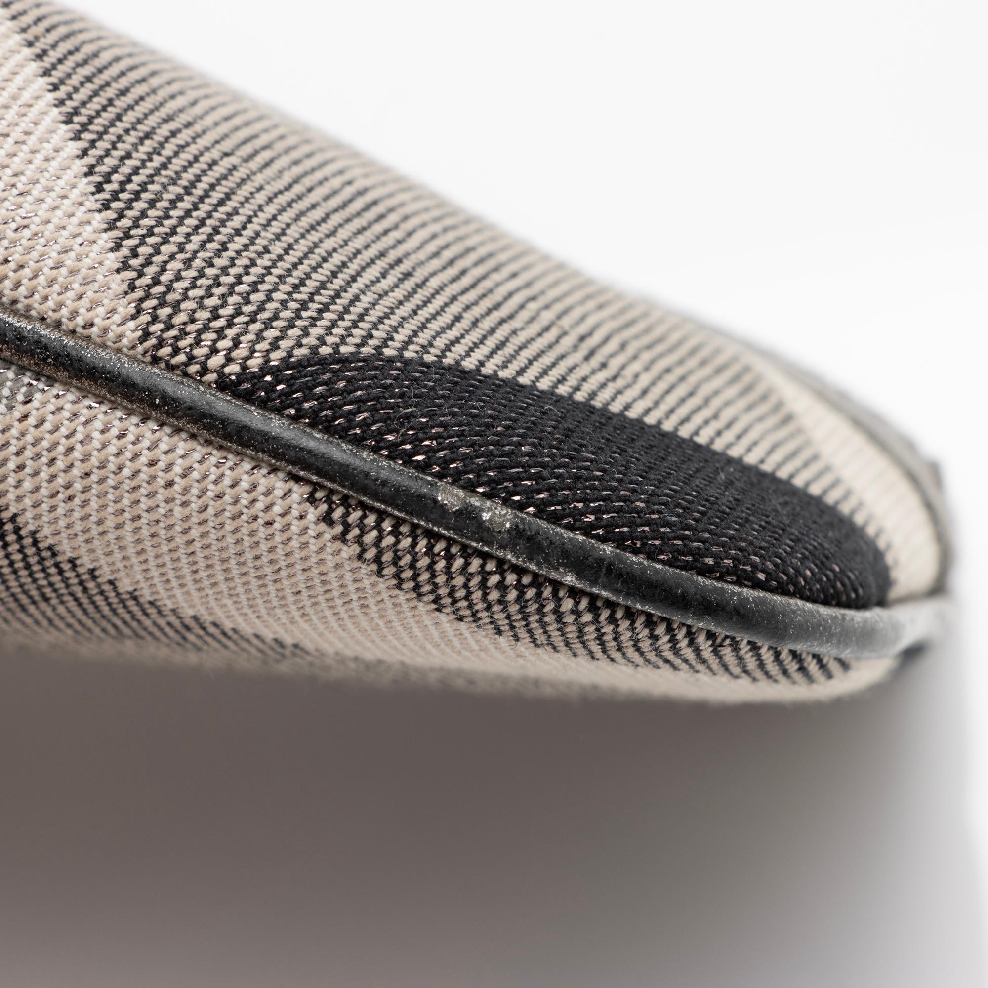 Burberry Shimmer Check Metallic Leather Prorsum Wristlet (SHF-23925)