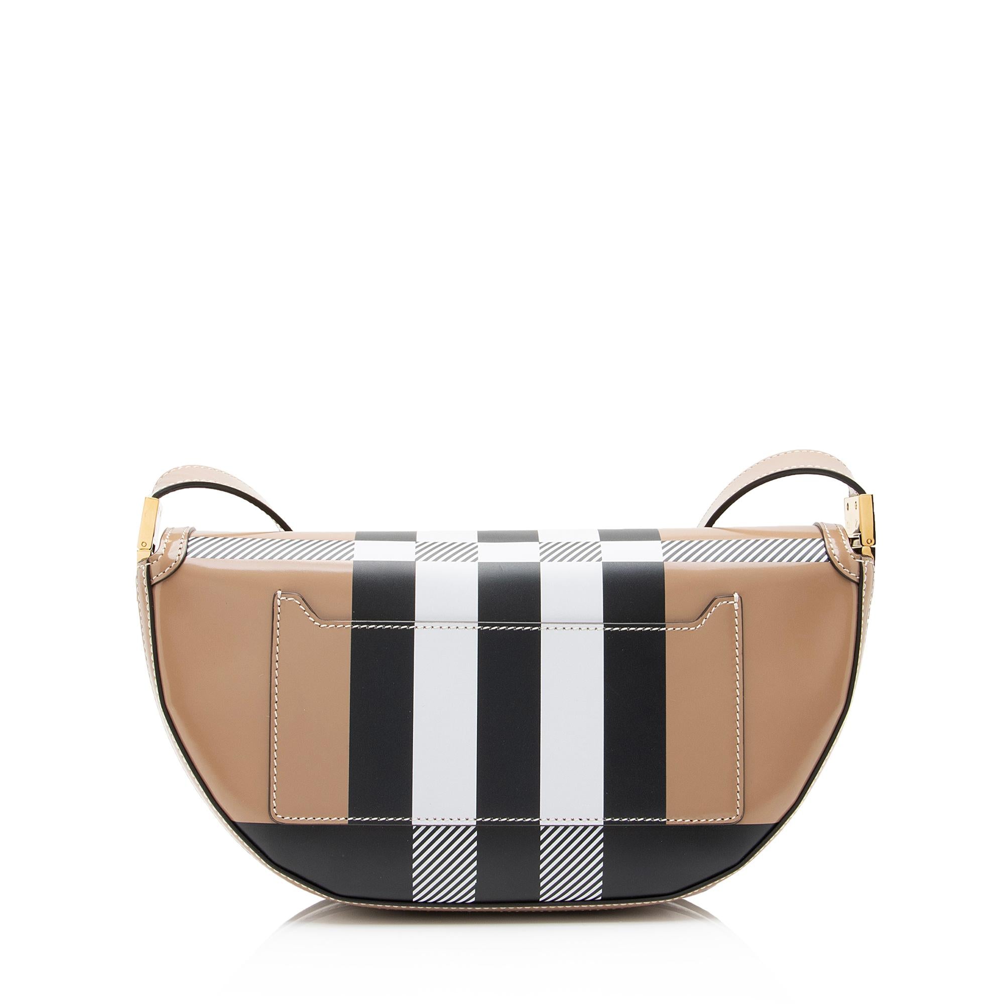 Burberry Smooth Calfskin Check Olympia Small Shoulder Bag