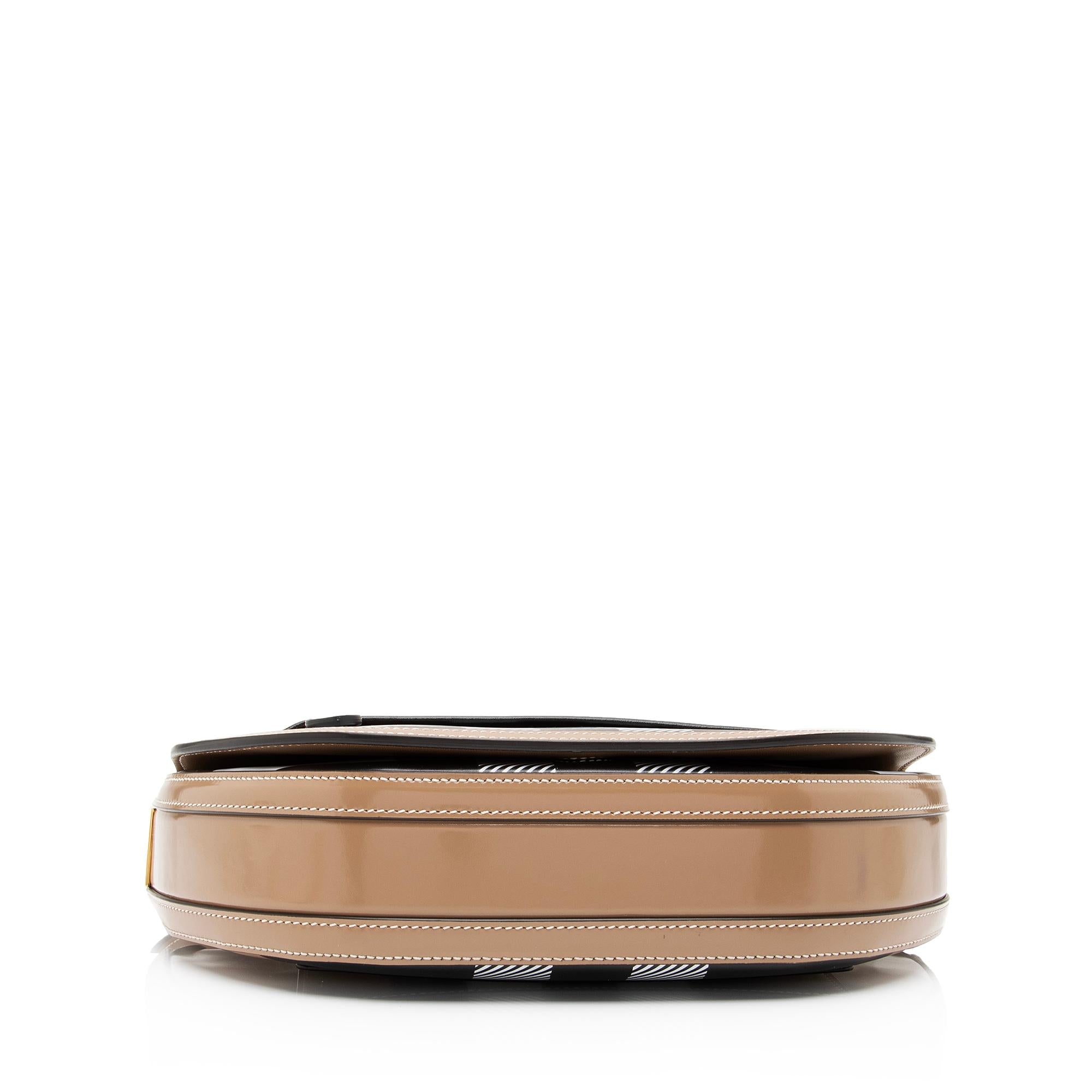 Burberry Smooth Calfskin Check Olympia Small Shoulder Bag