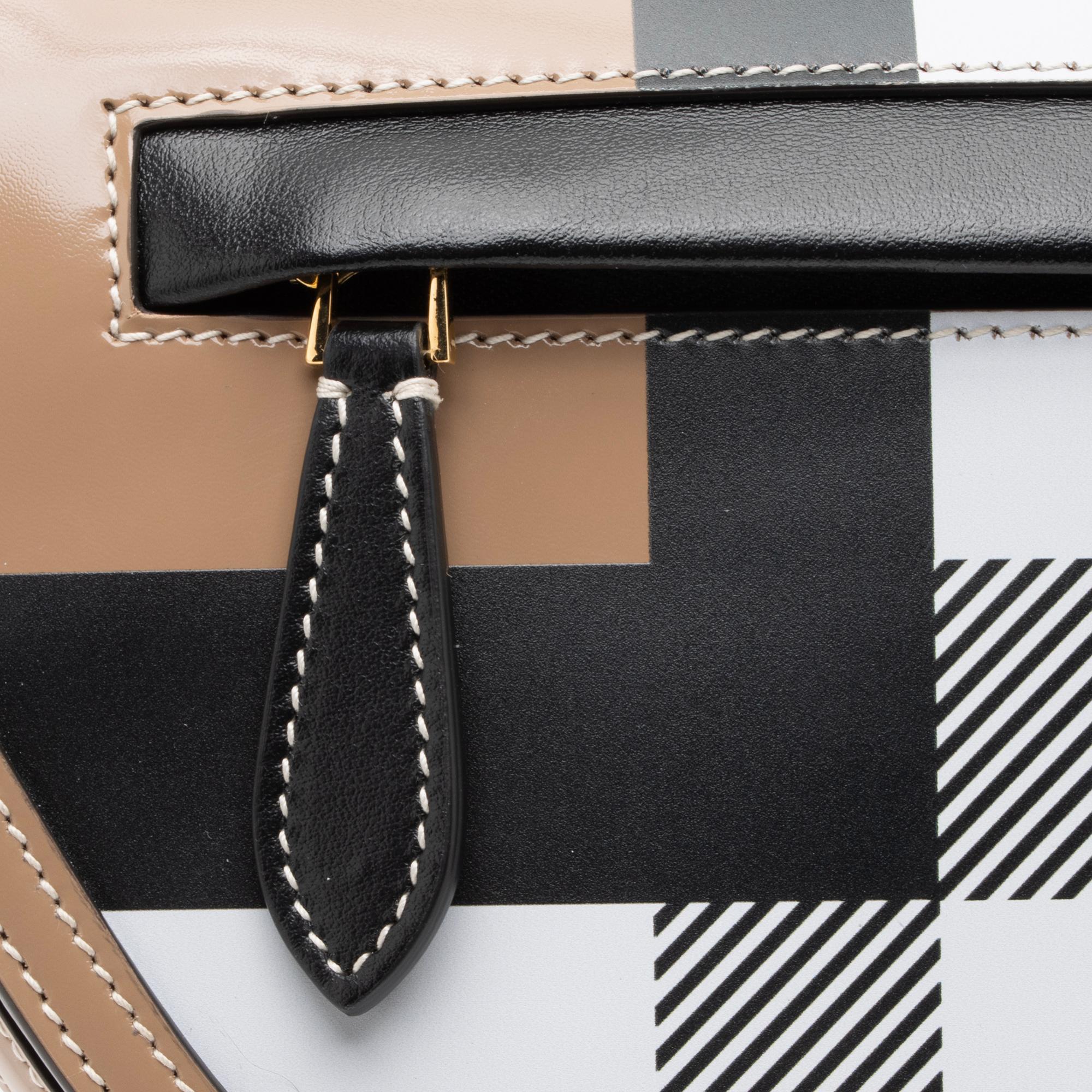 Burberry Smooth Calfskin Check Olympia Small Shoulder Bag