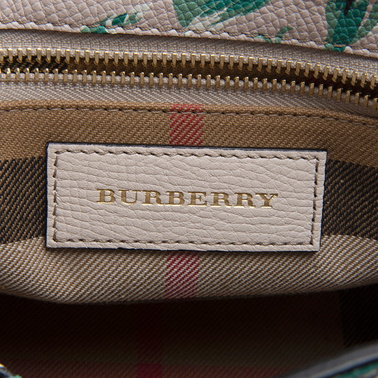 Burberry Soft Grain Leather Peony Rose Small Buckle Tote (SHF-11503)
