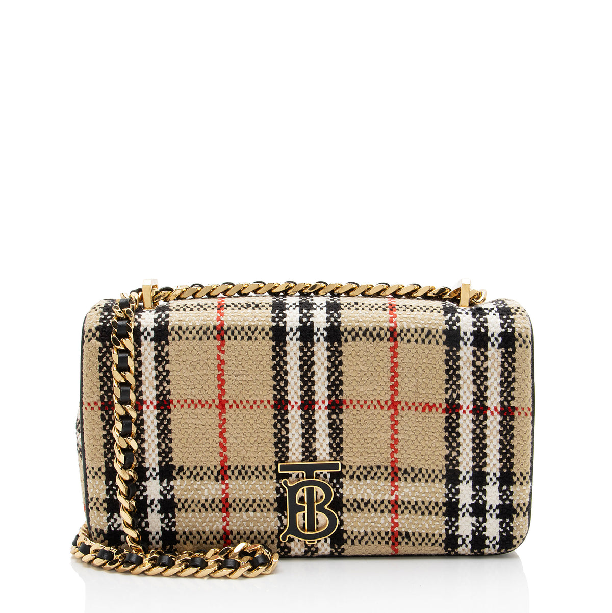 Burberry Tweed TB Lola Chain Small Crossbody