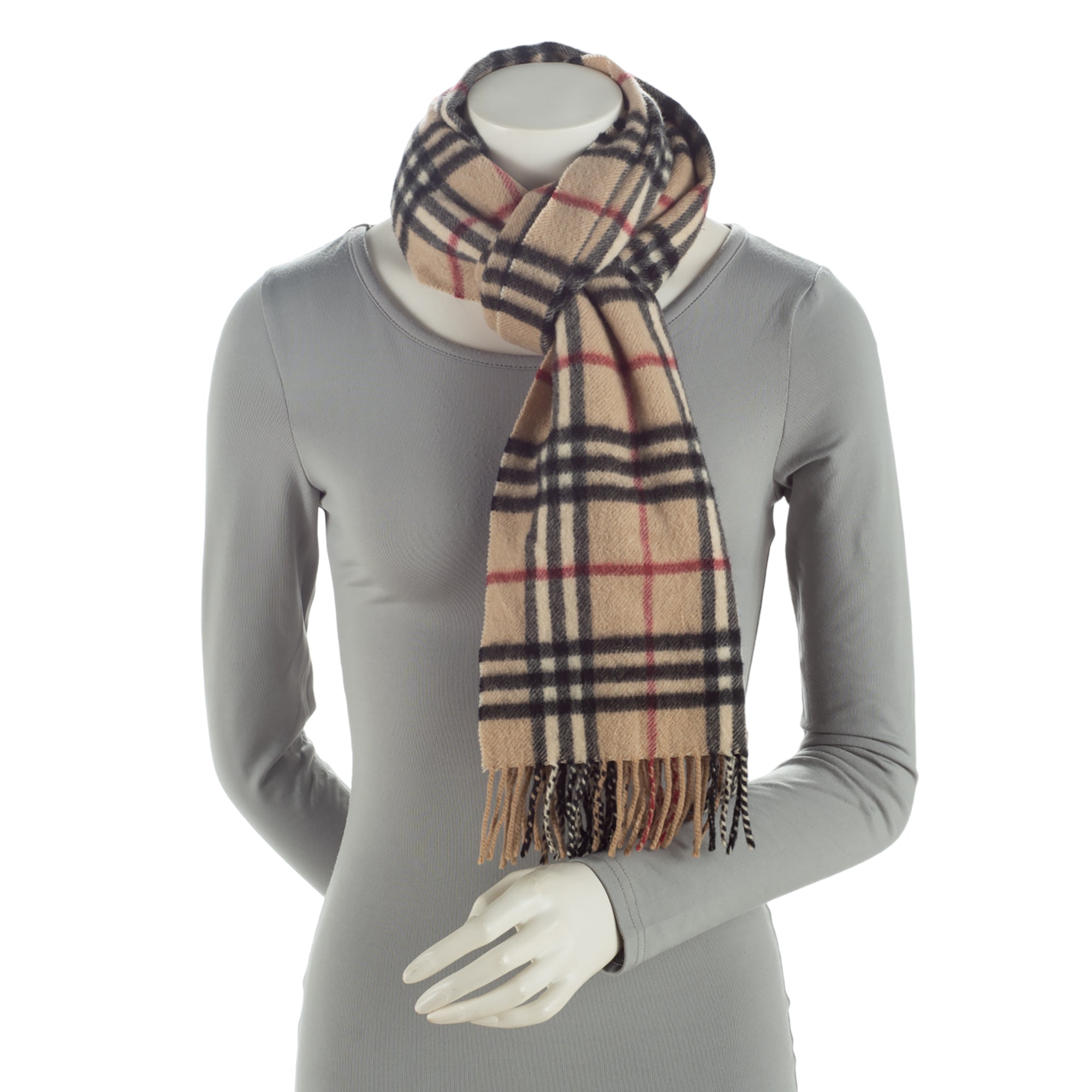Burberry Vintage Cashmere Check Scarf (SHF-QSAIG1)
