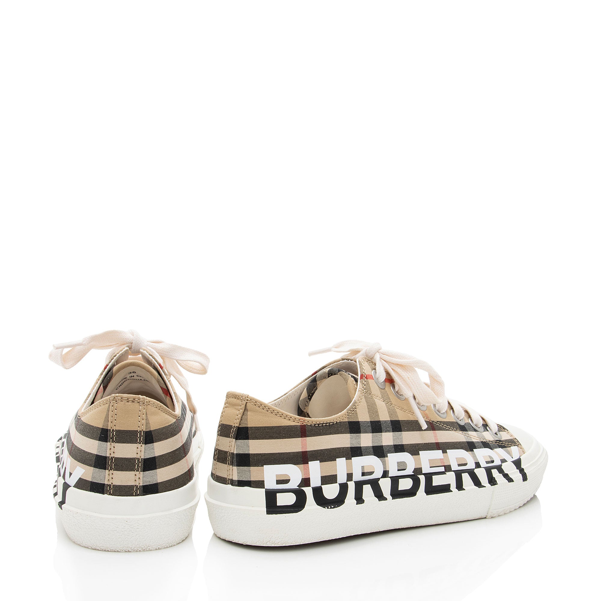 Burberry Vintage Check Larkhall Sneakers - Size 8 / 38 (SHF-N17ew6)