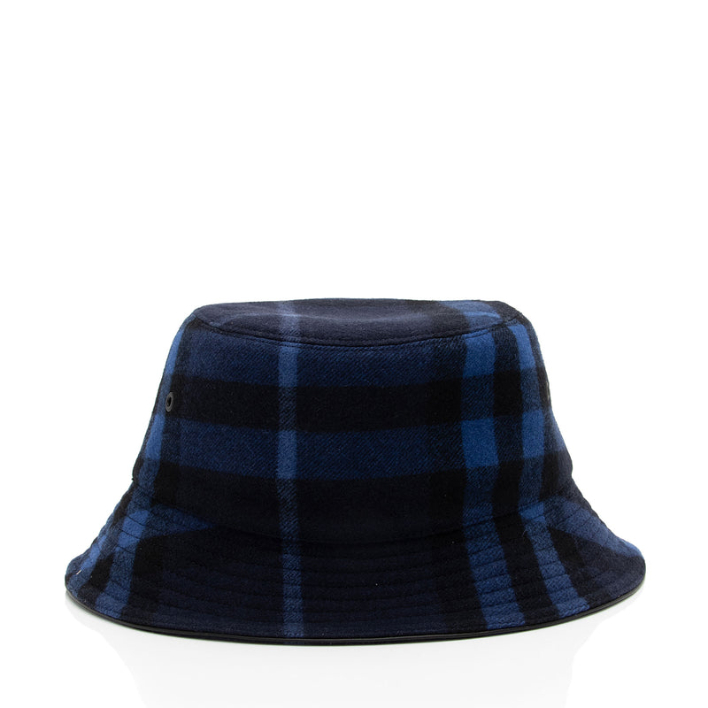 Burberry Wool Check Bucket Hat - Size L (SHF-a65pBC)