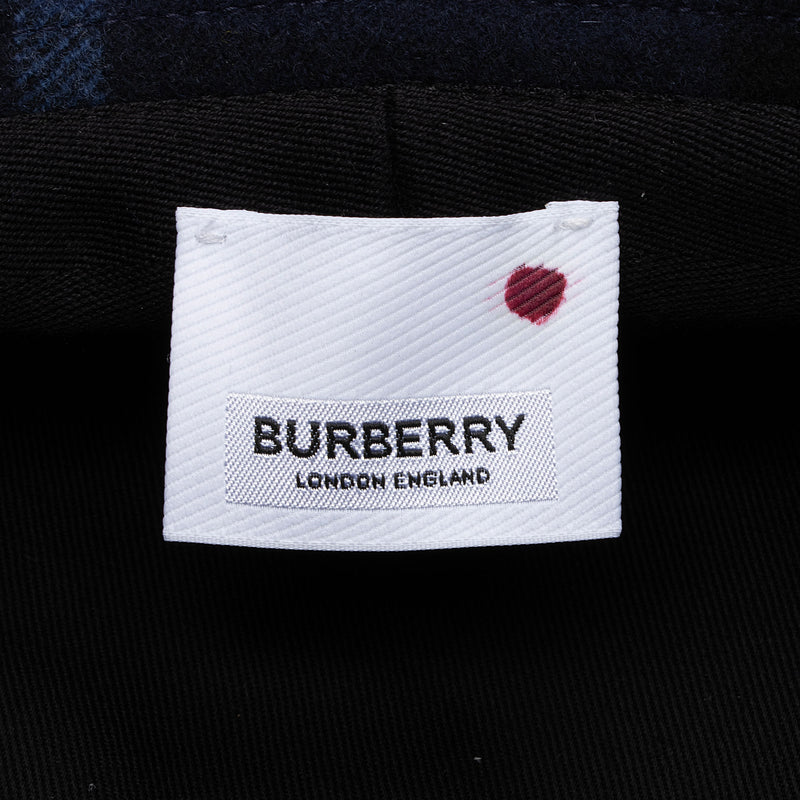 Burberry Wool Check Bucket Hat - Size L (SHF-a65pBC)