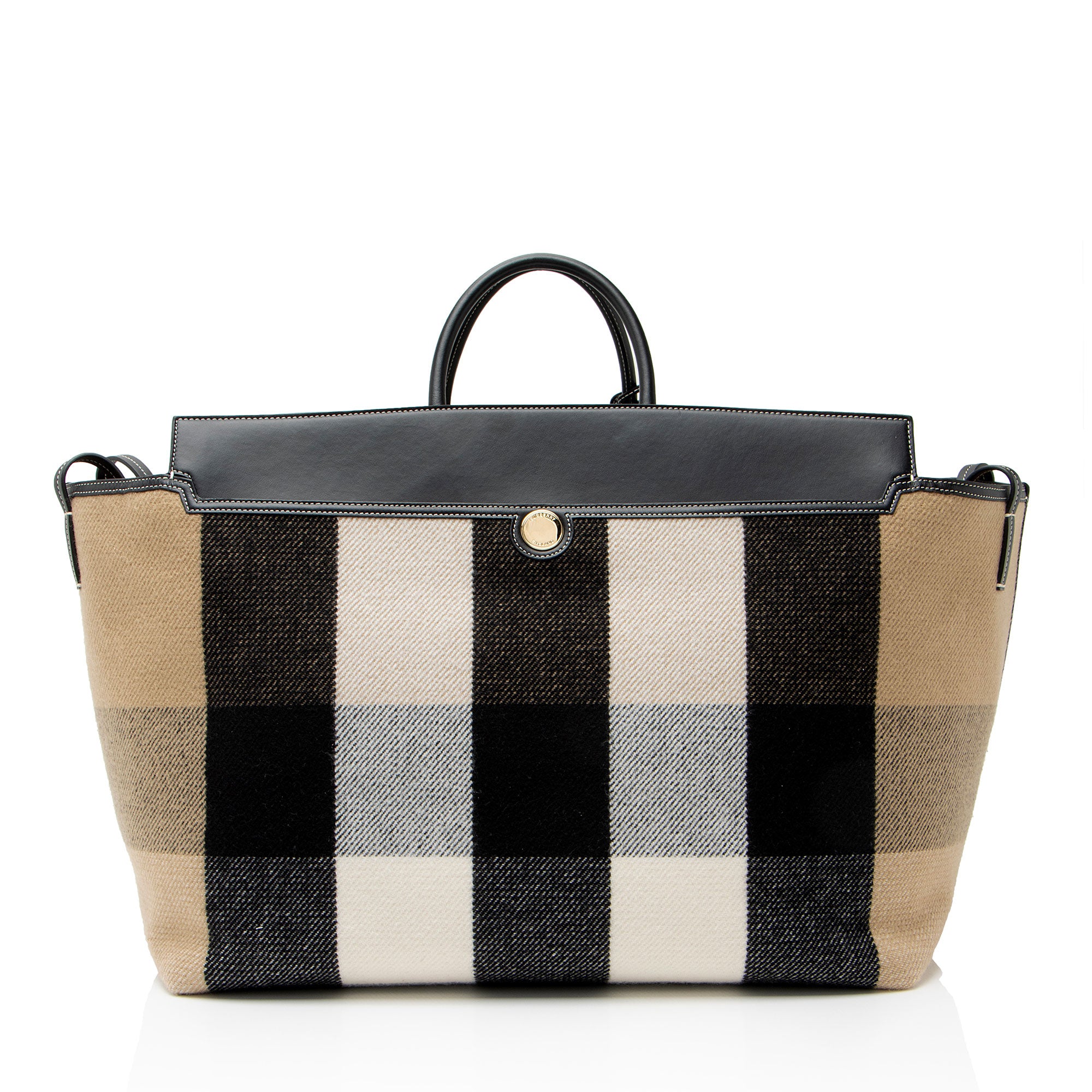 Burberry Wool Check Society XL Tote