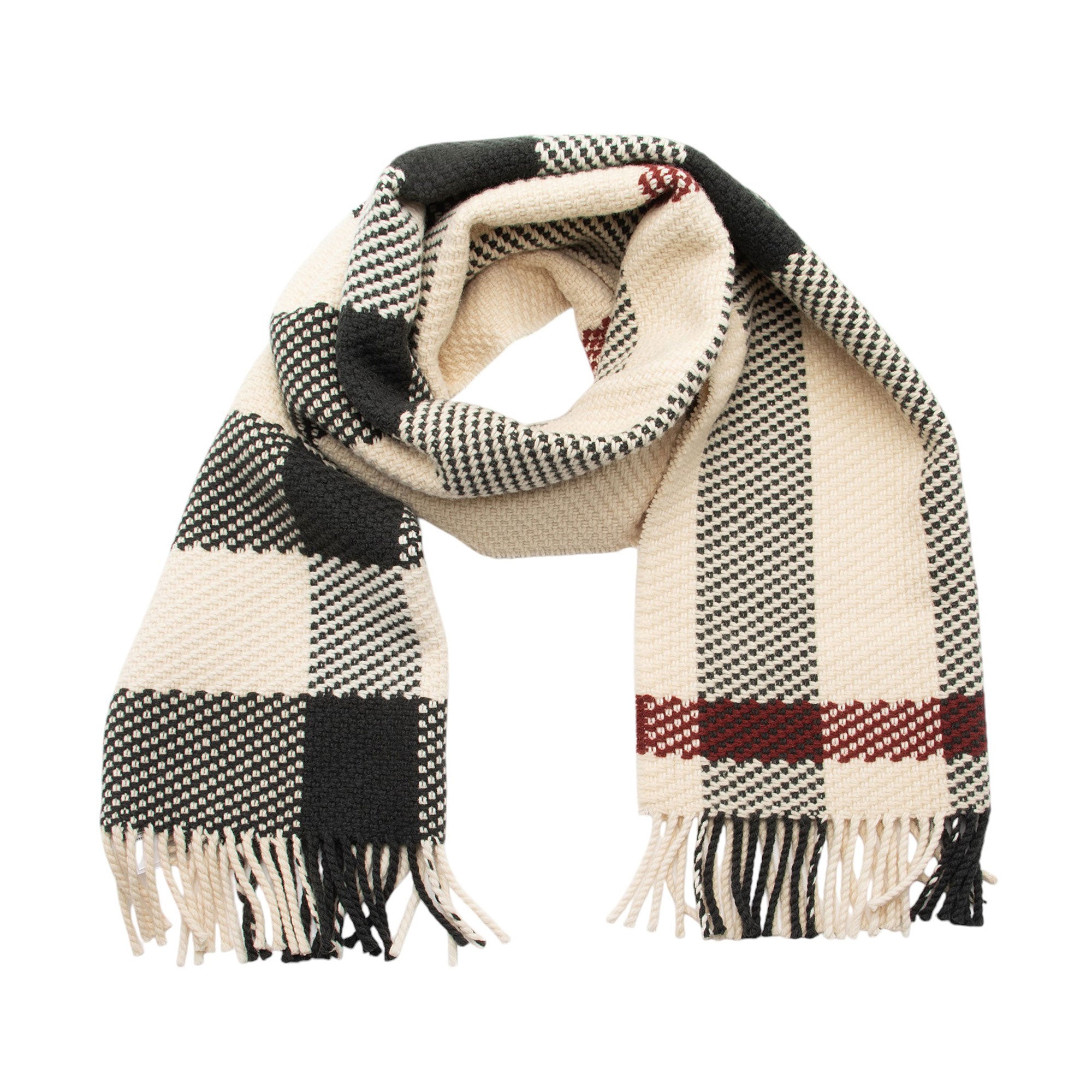 Burberry Wool Jumbo Check Oversize Scarf (SHF-iP9gnU)
