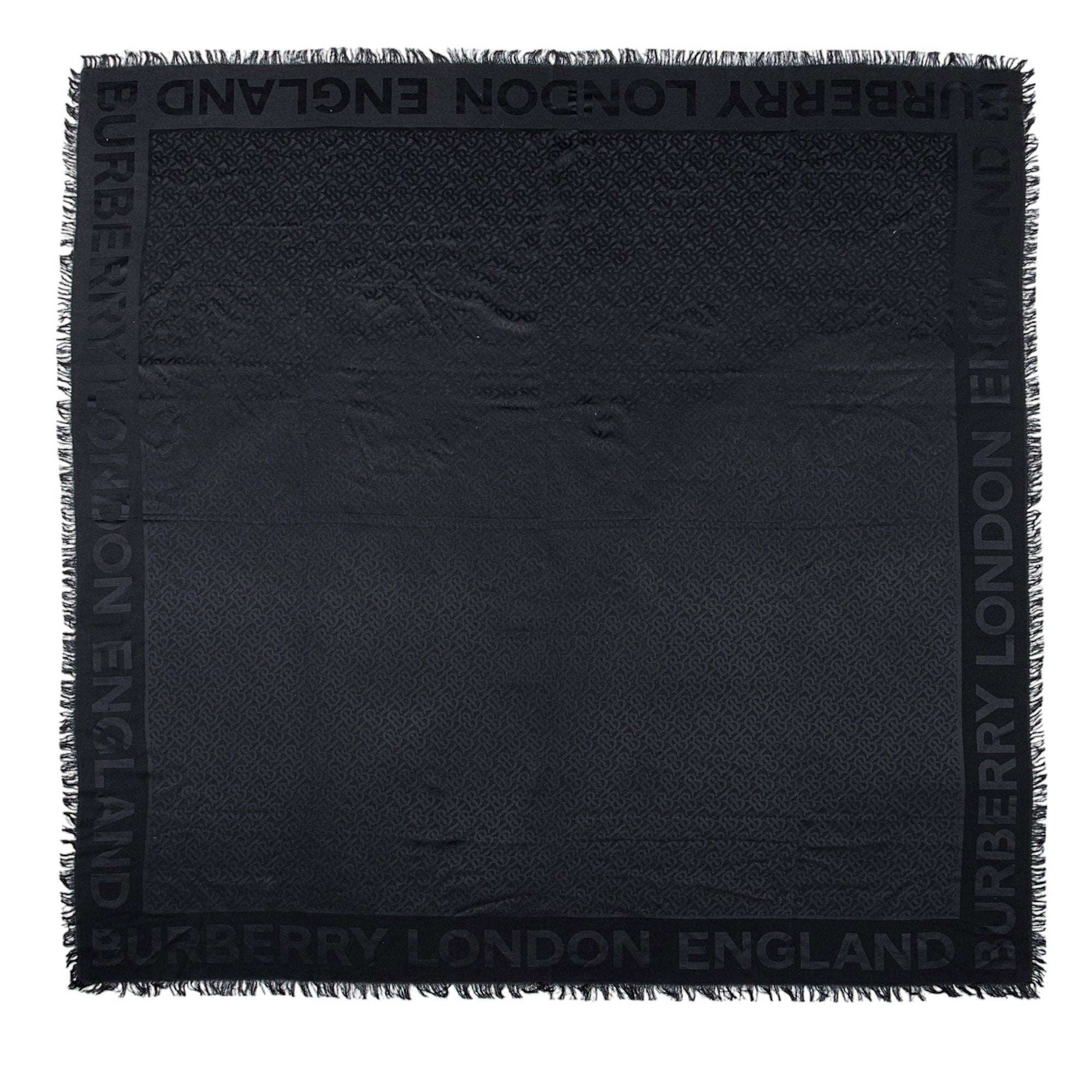 Burberry Wool Silk Jacquard TB 140cm Shawl