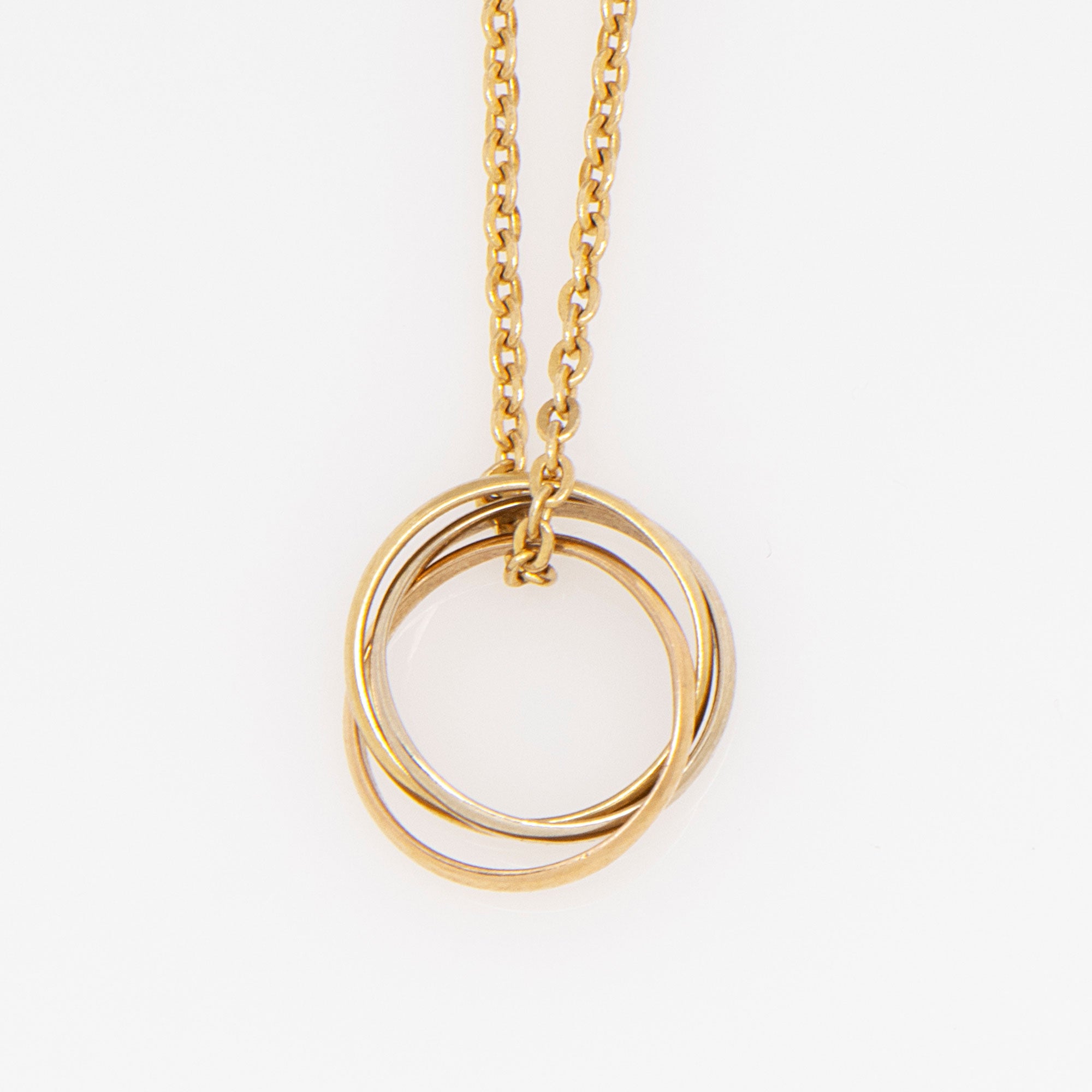 Cartier 18k Tri-Gold Trinity de Cartier Necklace (SHF-udGld3)