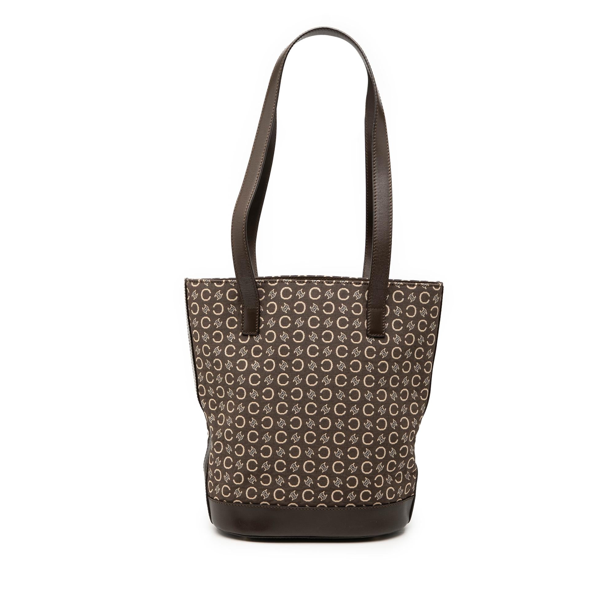 Celine C Macadam Canvas Bucket Bag