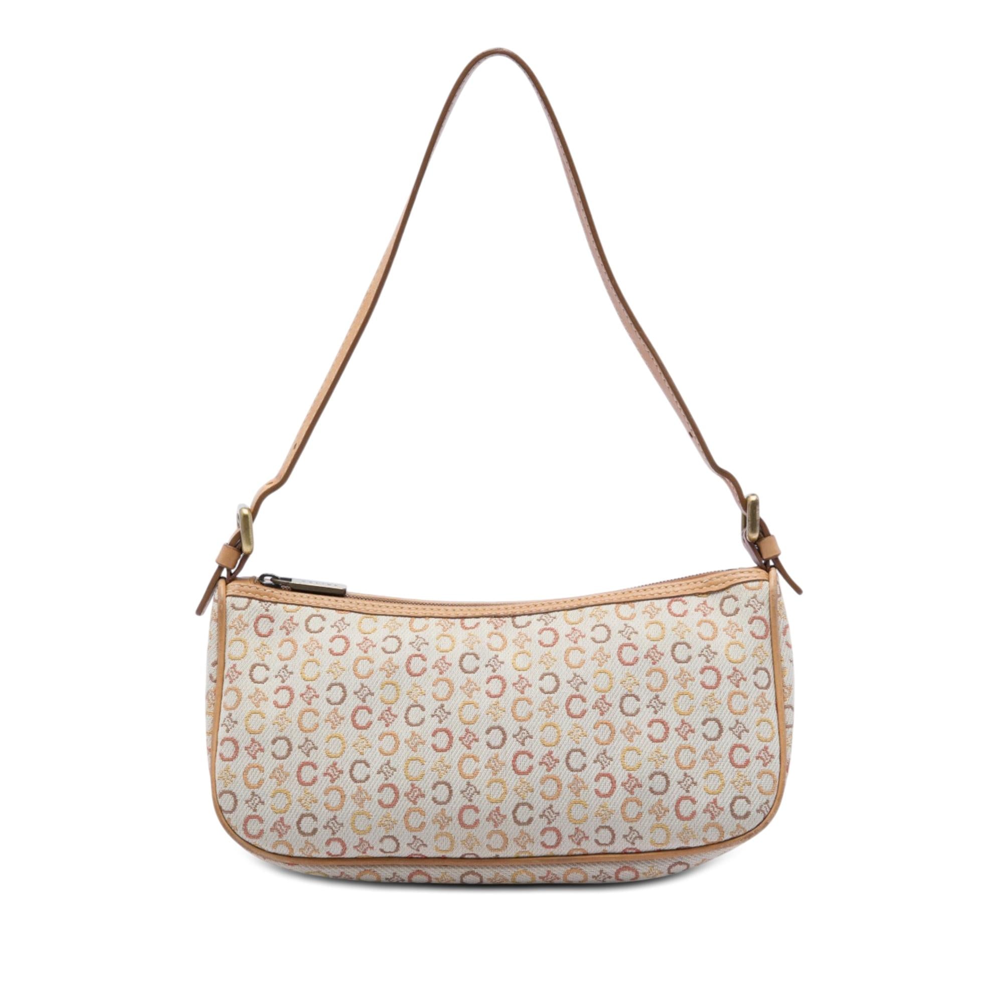 Celine C Macadam Canvas Shoulder Bag