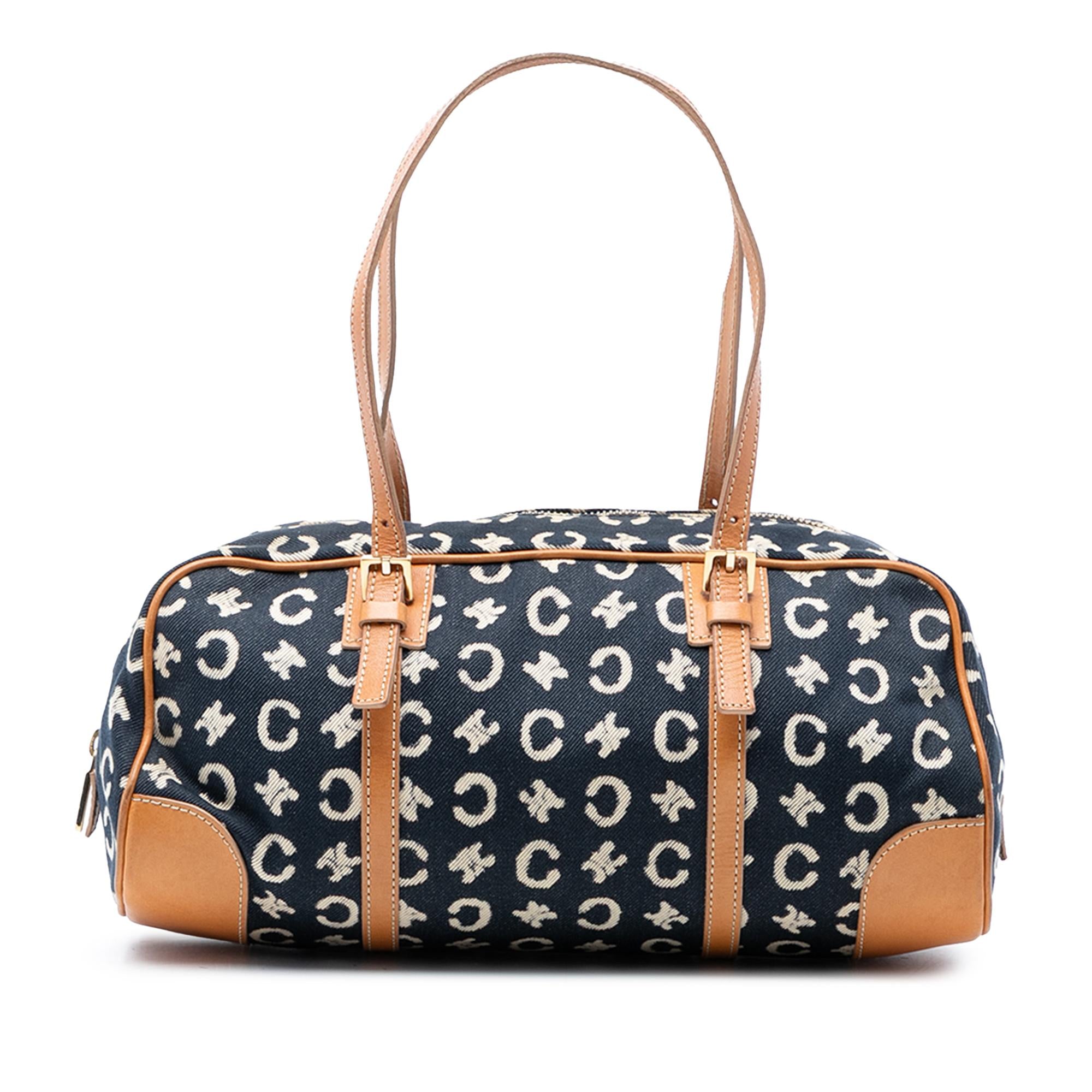 Celine C Macadam Denim Shoulder Bag