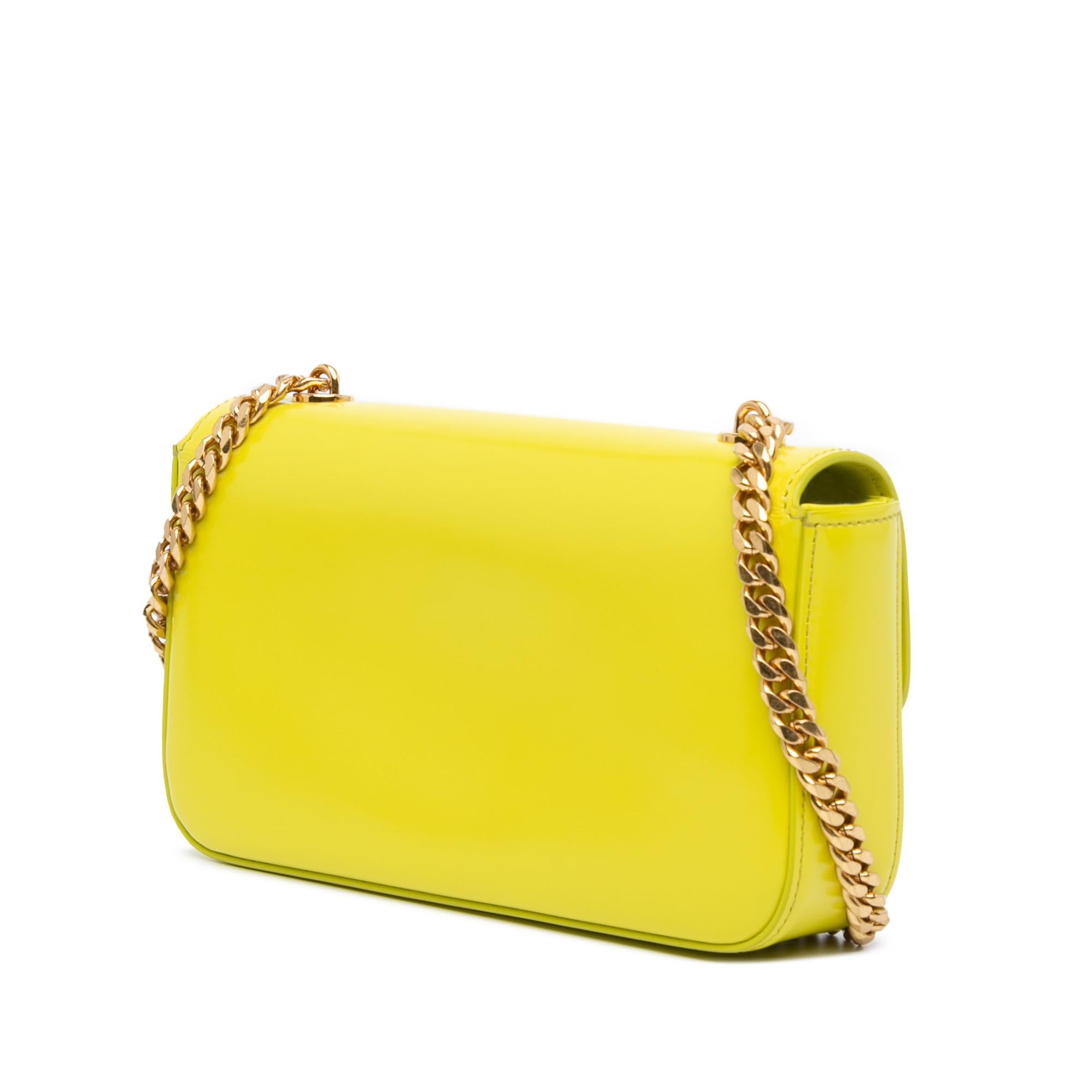 Celine Calfskin Cuir Triomphe Chain Shoulder Bag