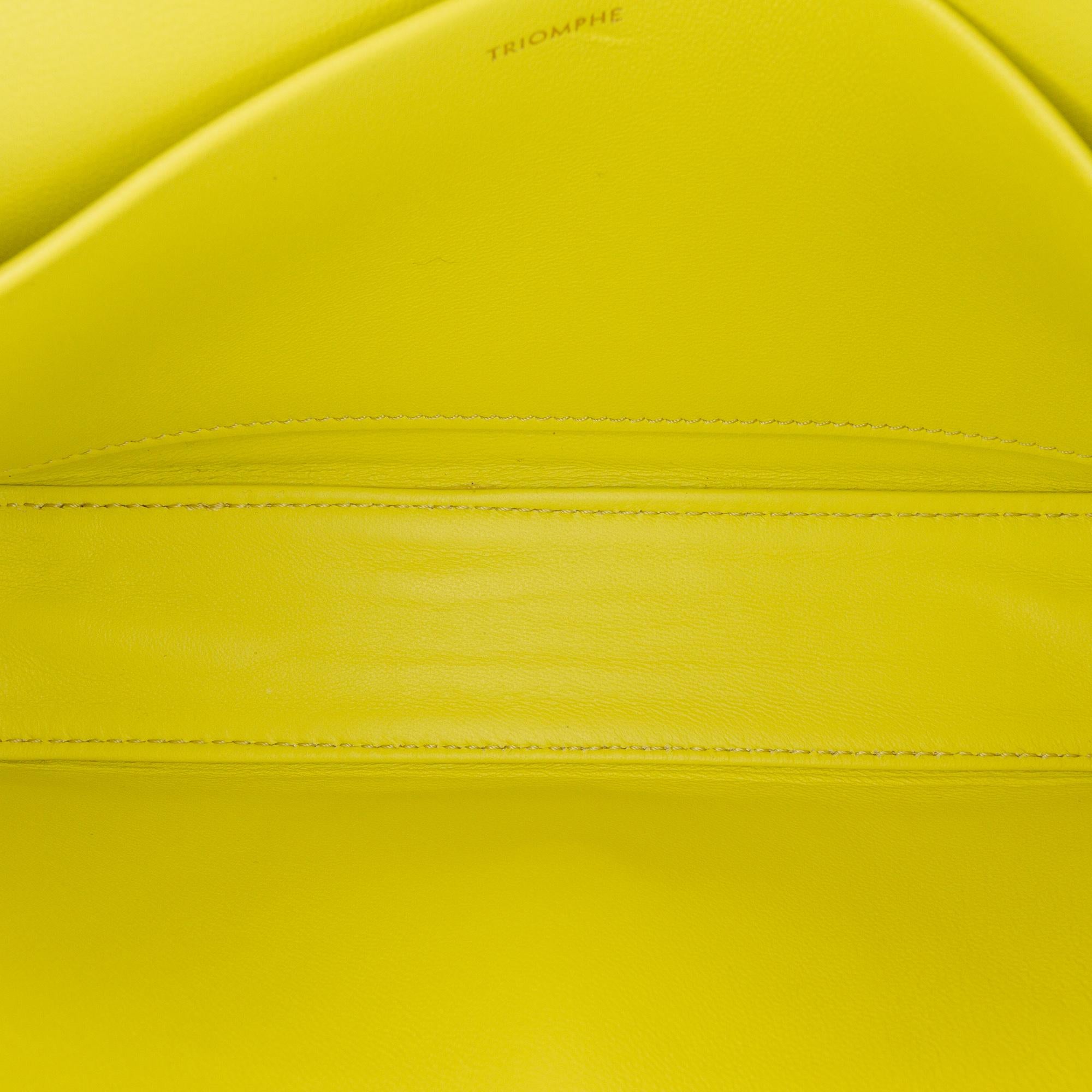 Celine Calfskin Cuir Triomphe Chain Shoulder Bag