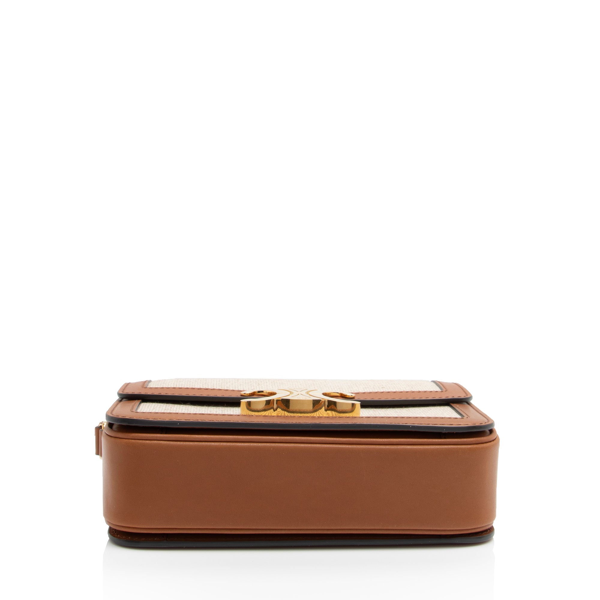 Celine Textile Calfskin Triomphe Teen Shoulder Bag (SHF-JW3M7k)