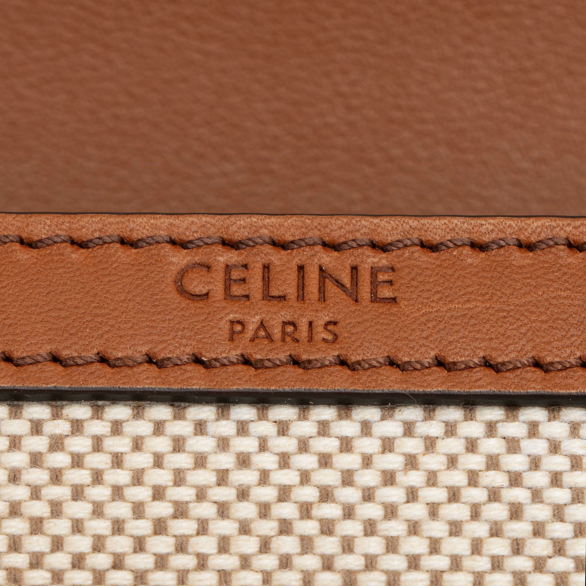 Celine Textile Calfskin Triomphe Teen Shoulder Bag (SHF-JW3M7k)
