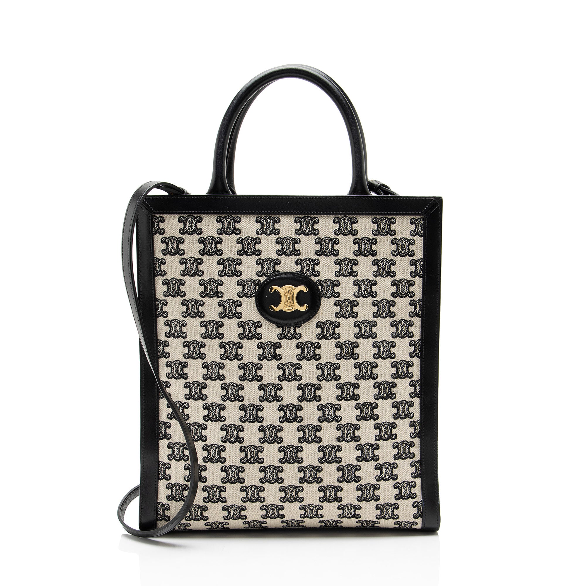 Celine Triomphe Canvas Cabas Vertical Small Tote