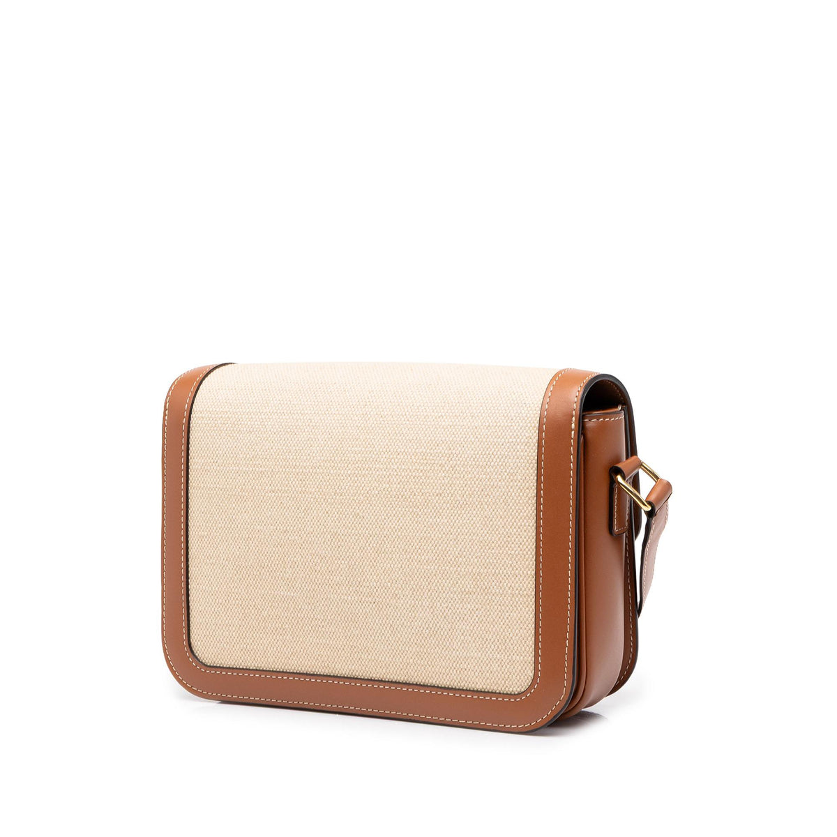 Celine Classique Canvas and Calfskin Triomphe Crossbody