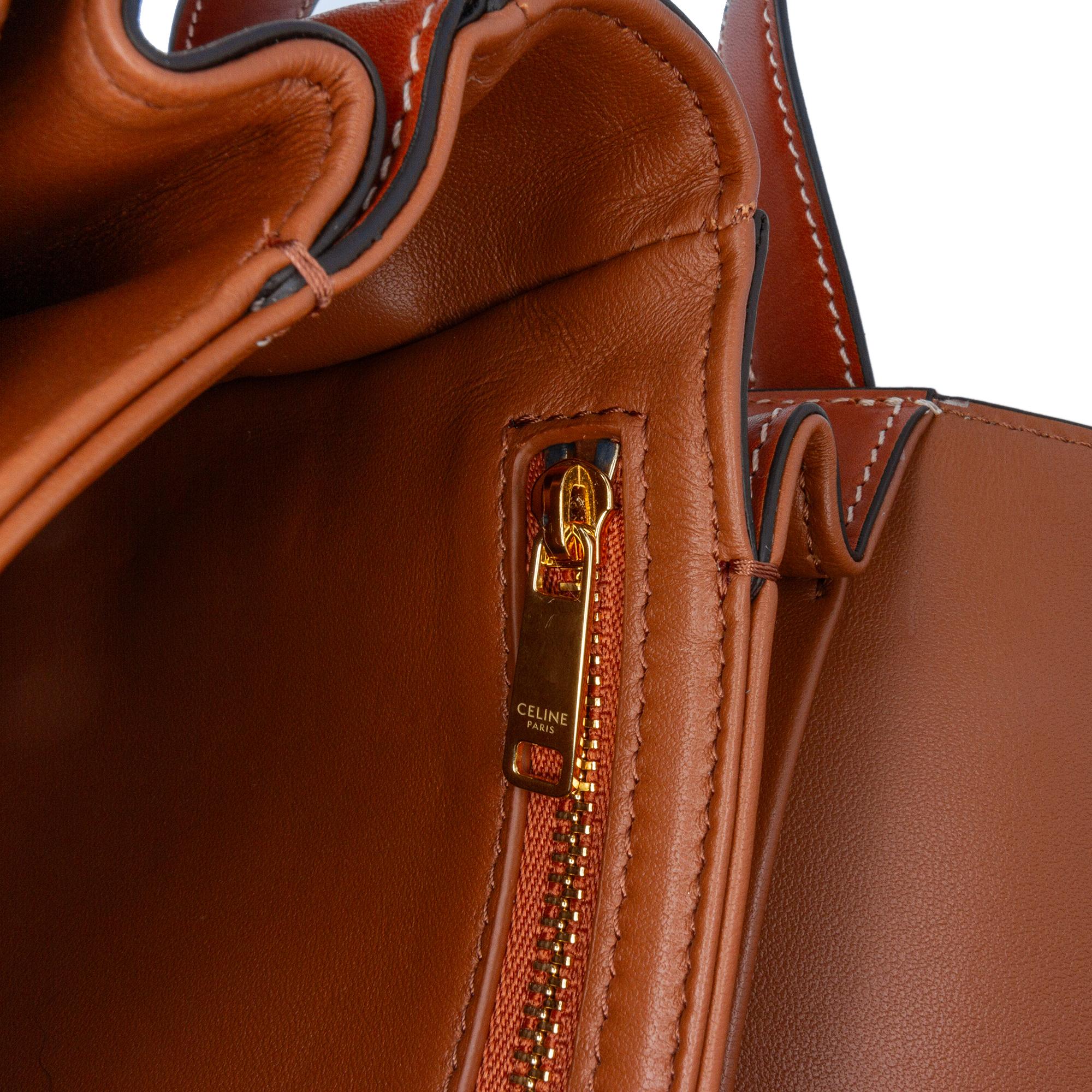 Celine Classique Shiny Calfskin Triomphe Crossbody (SHG-tC2vNF)