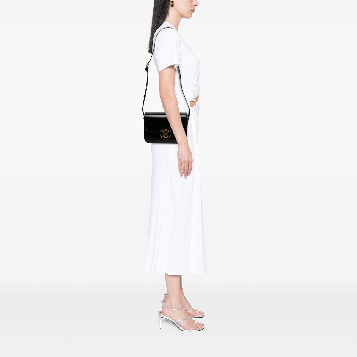 Celine Classique Shiny Calfskin Triomphe Crossbody