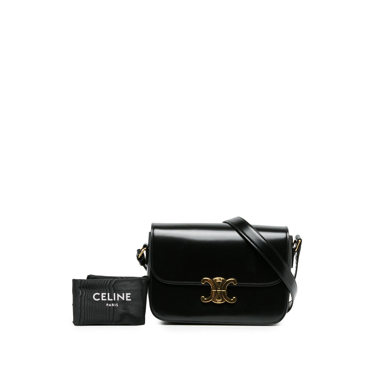 Celine Classique Shiny Calfskin Triomphe Crossbody